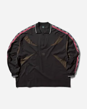 Herren Polo mit Bündchen in Schwarz