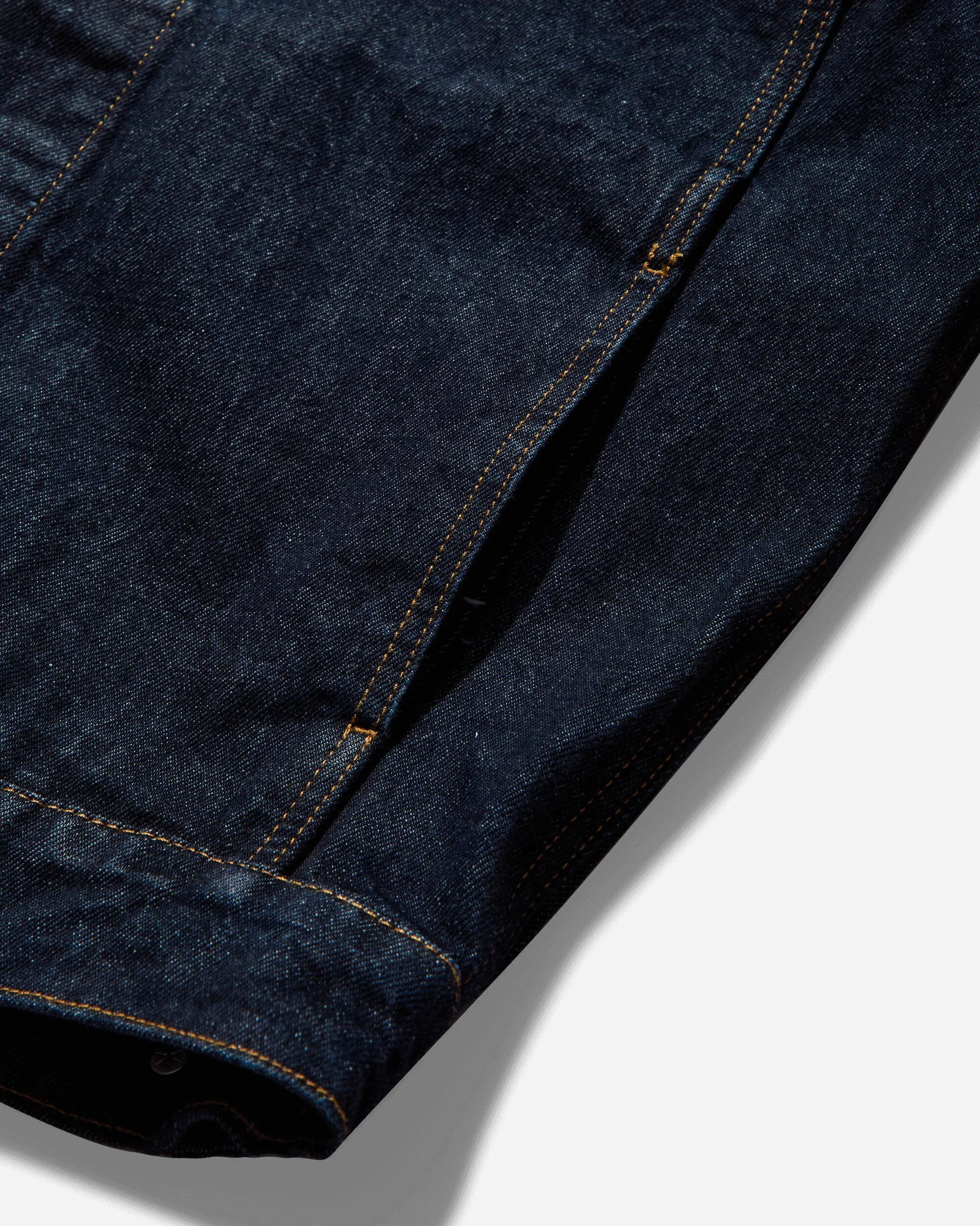 Herren Trucker Denim Jacke Gewaschen Indigo