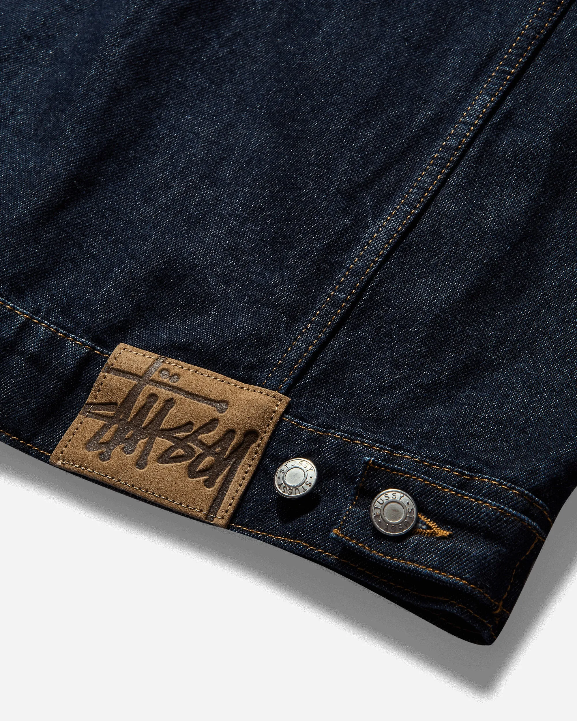 Herren Trucker Denim Jacke Gewaschen Indigo