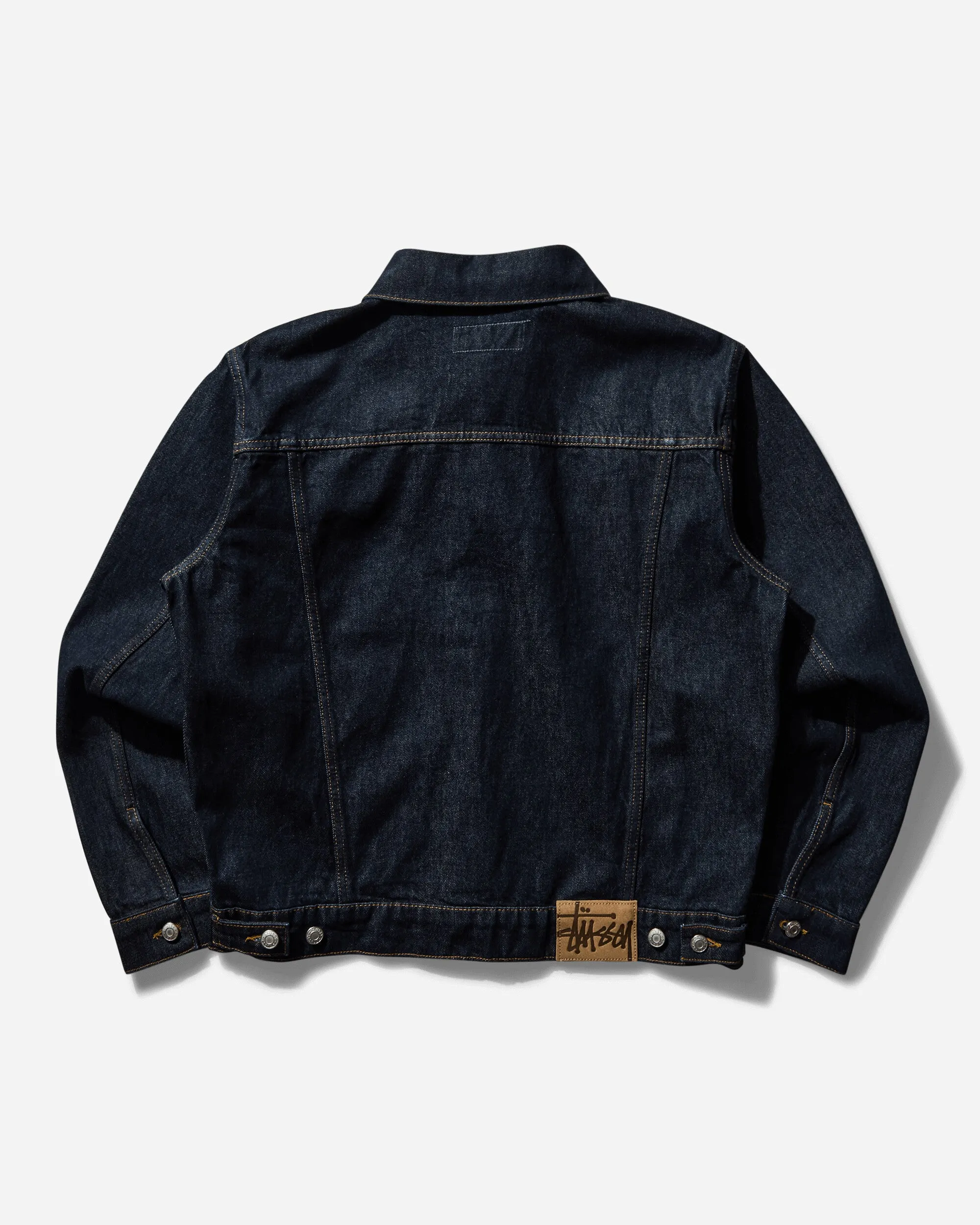 Herren Trucker Denim Jacke Gewaschen Indigo