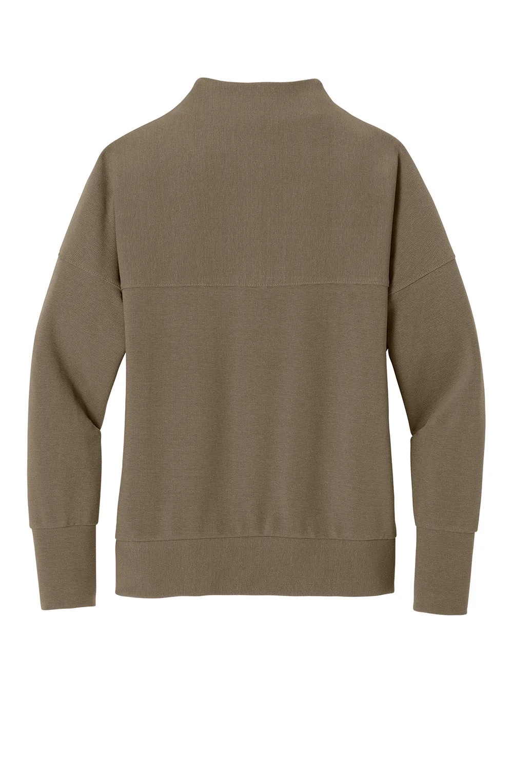 Mercer Mettle Damen 1/4-Zip Sweatshirt mit linearer Textur und geruchsresistent - Warmes Taupenbraun