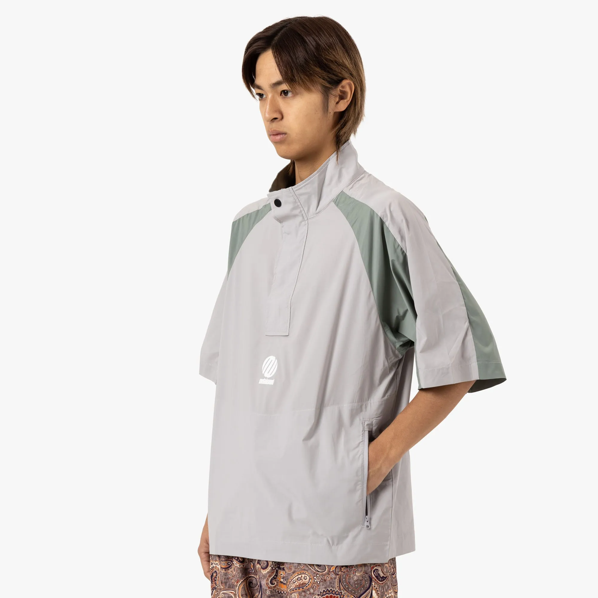 Metalwood Kurzarm-Windjacke mit Paneele Titan / Salbei