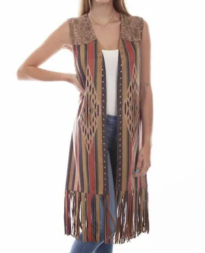 Mikrofaser-Lang-Serape-Druck-Weste