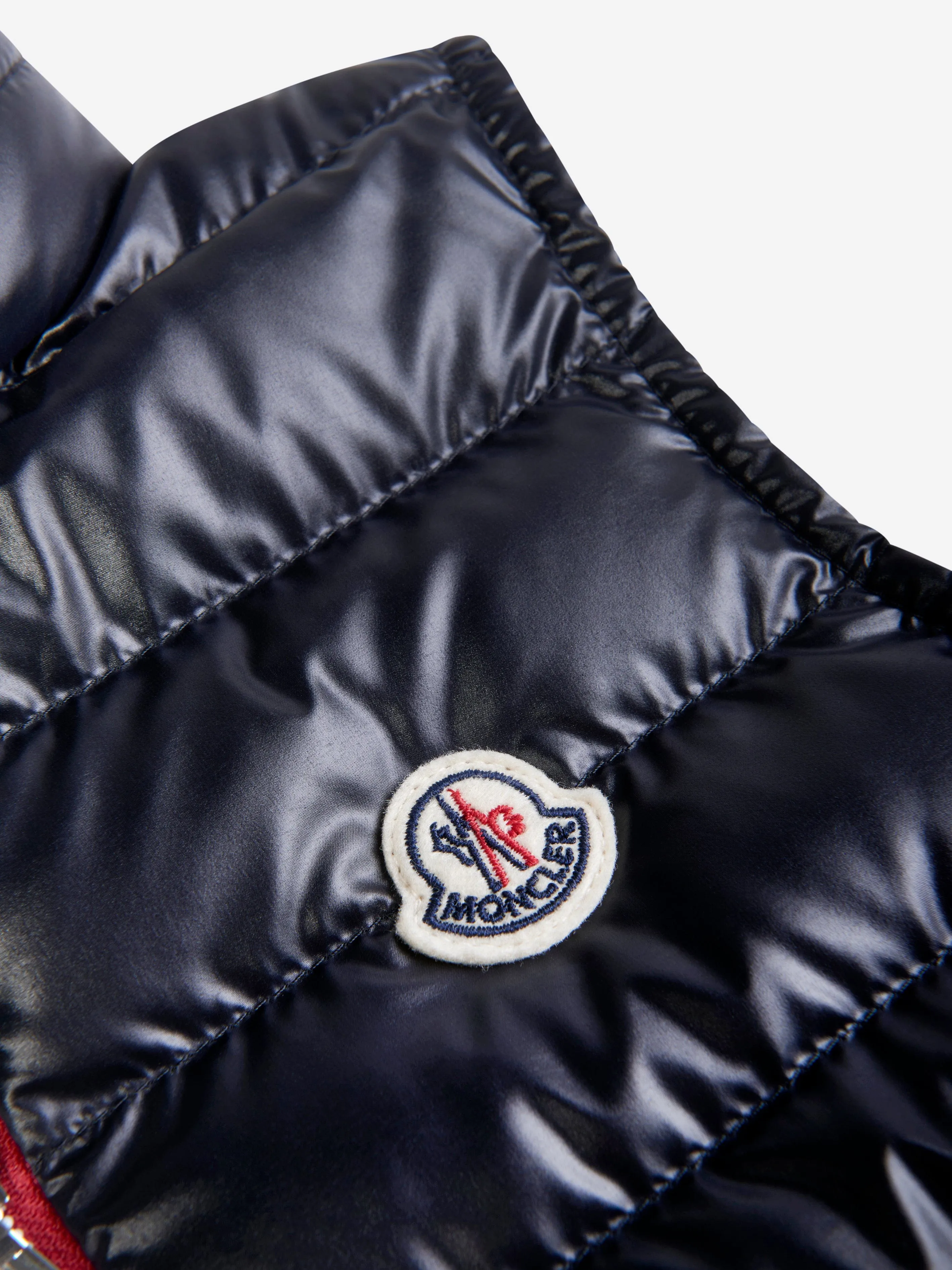 Moncler Enfant Jungen Daunengefütterte Apatou Weste in Marine