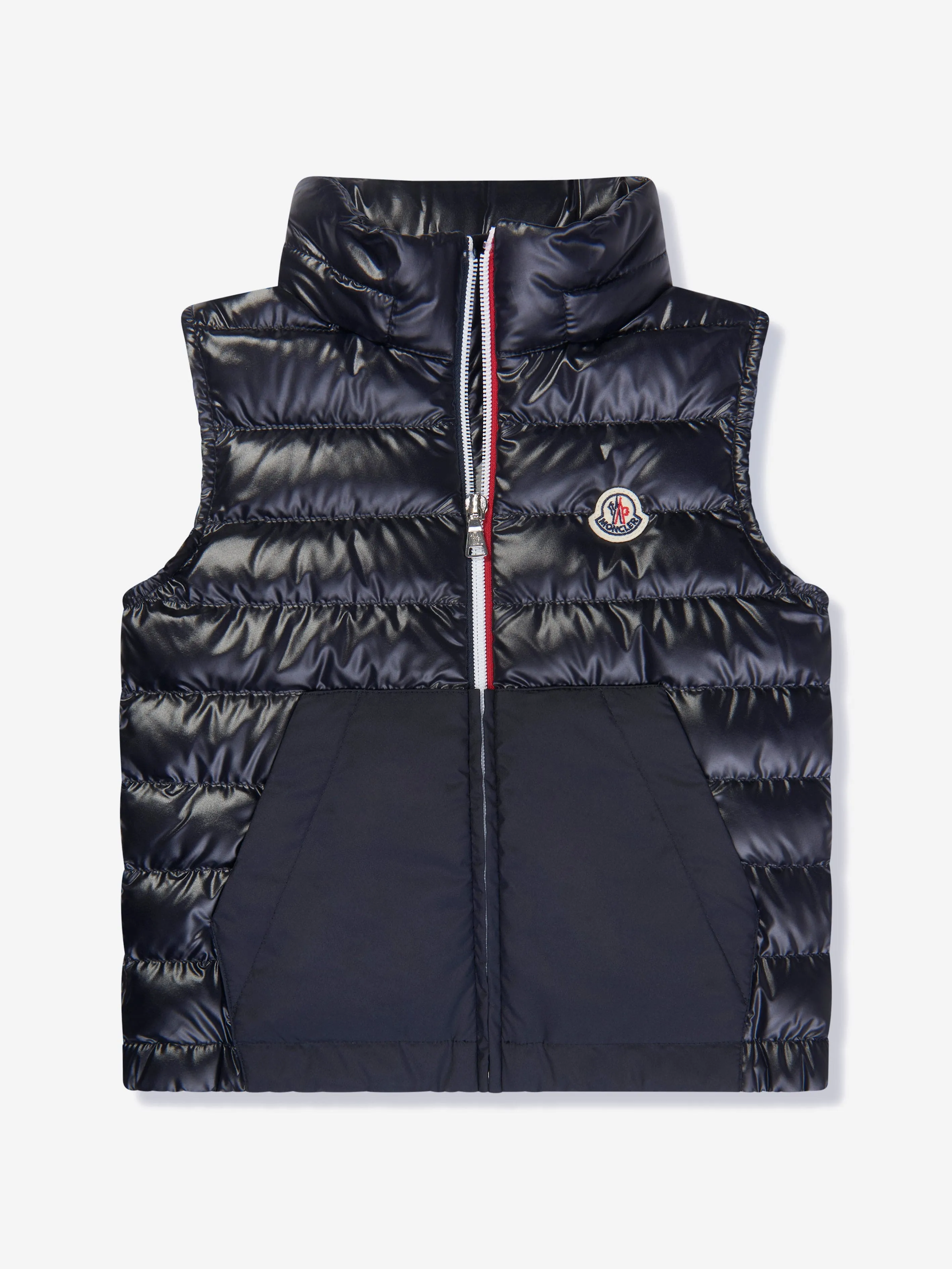 Moncler Enfant Jungen Daunengefütterte Apatou Weste in Marine