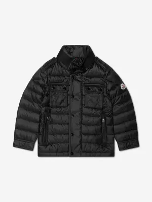 Moncler Enfant Jungen Daunen gefütterte Arakim Kurz Parka in Schwarz