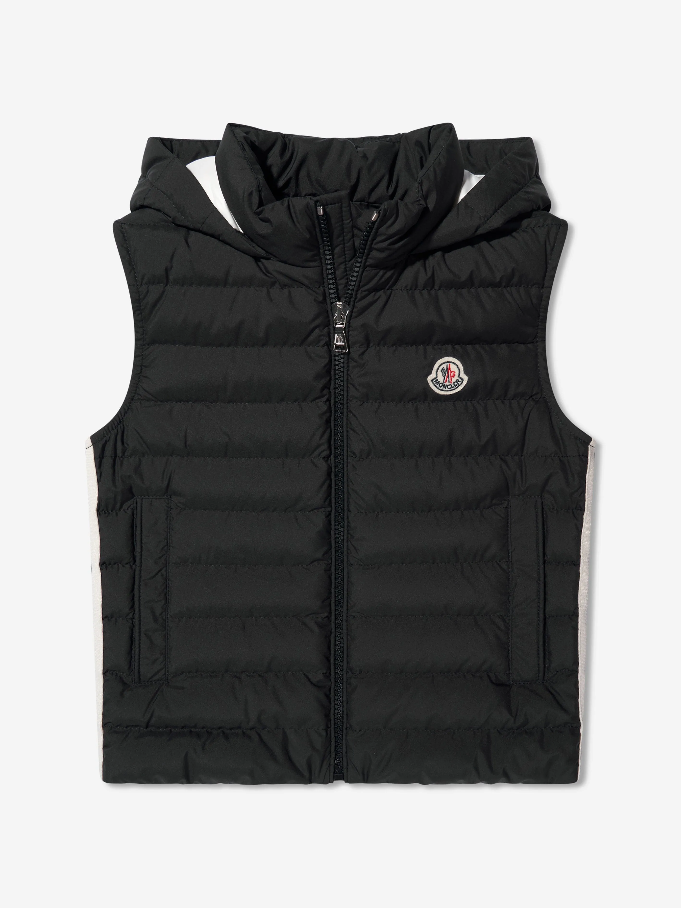Moncler Enfant Jungen Daunengefütterte Kamaria Weste in Schwarz