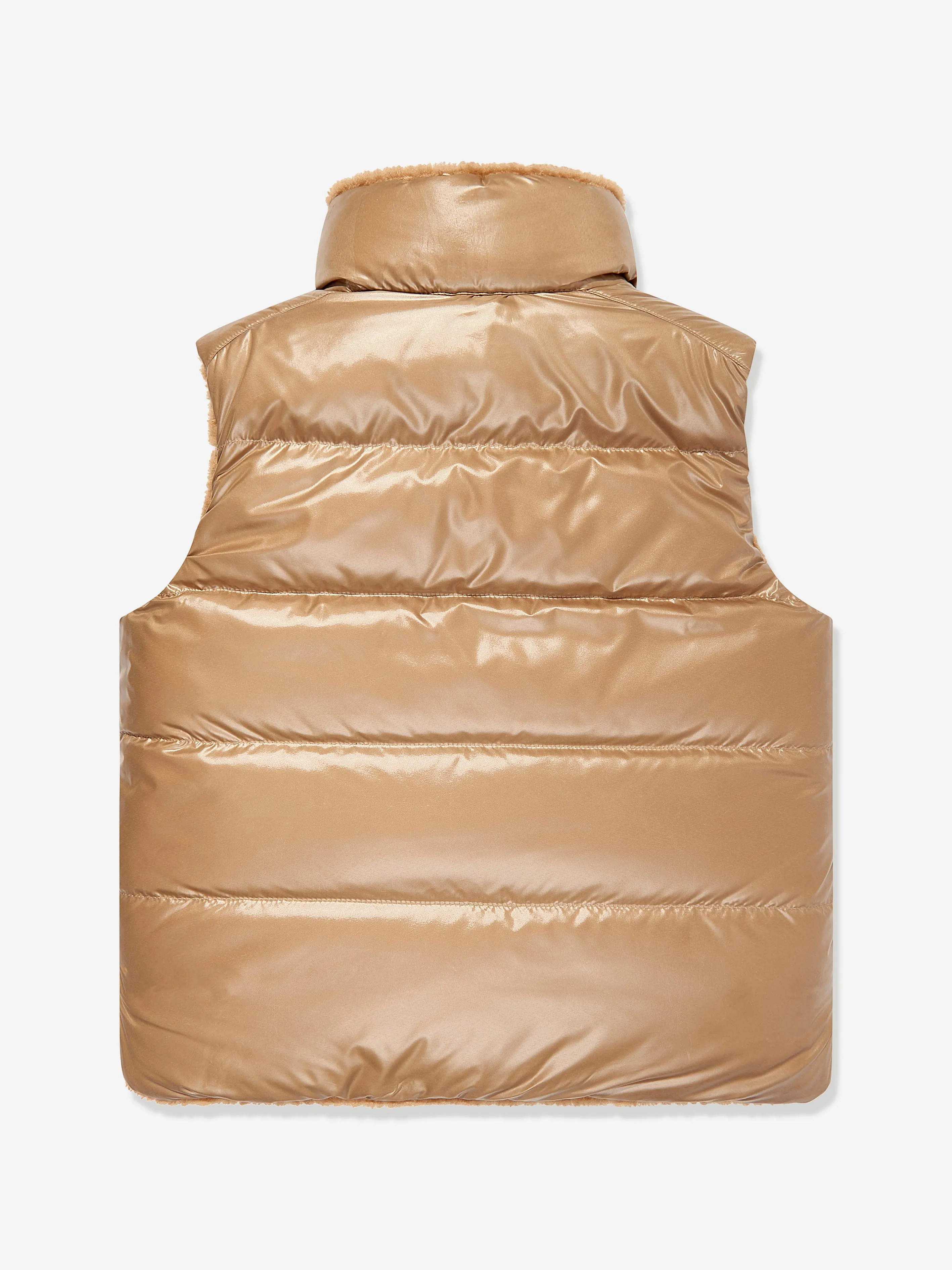 Moncler Enfant Jungen Steppreversible Daunenweste Colbricon in Beige