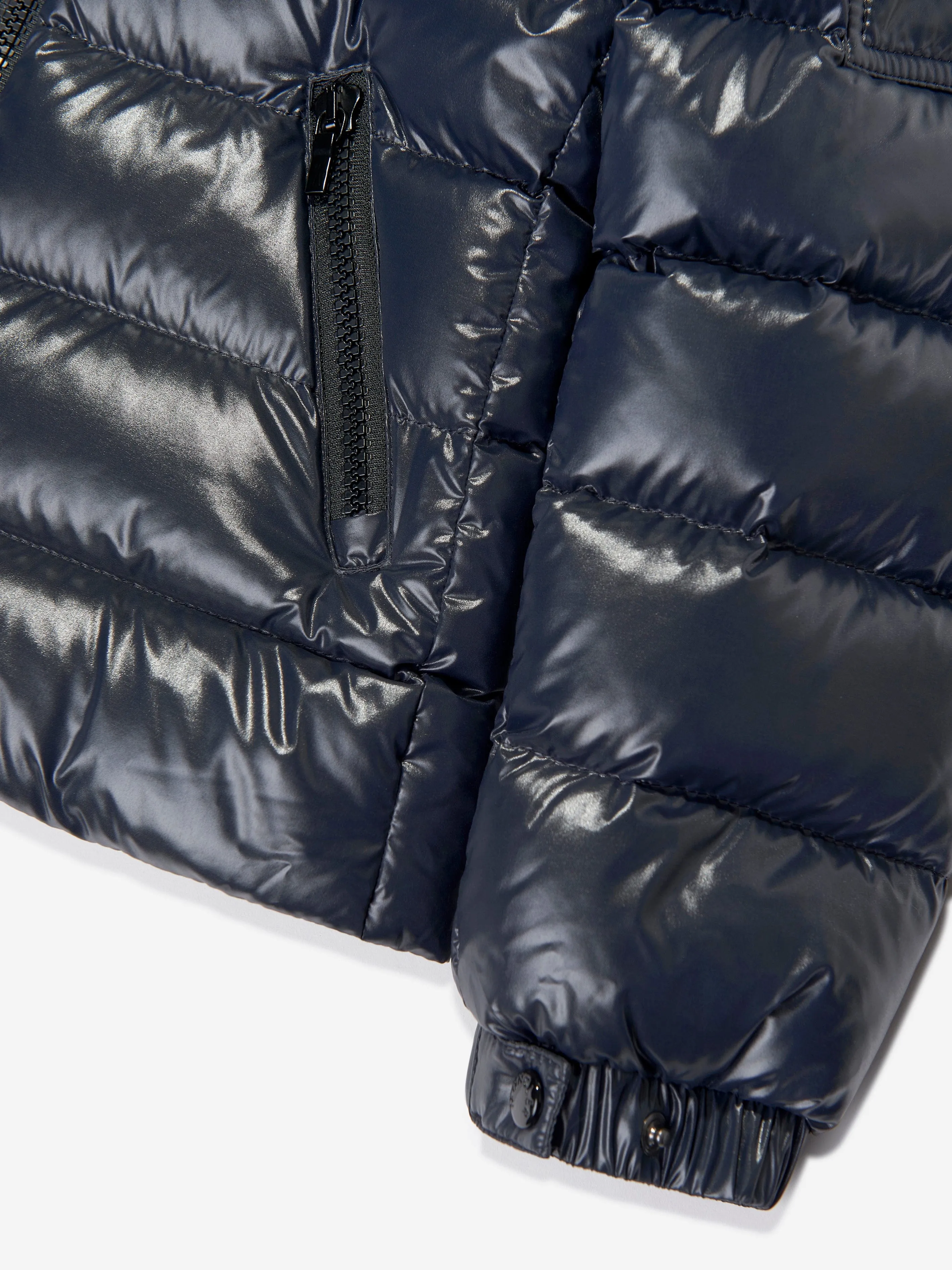 Moncler Enfant Mädchen Daunengefütterte Babyjacke in Marine