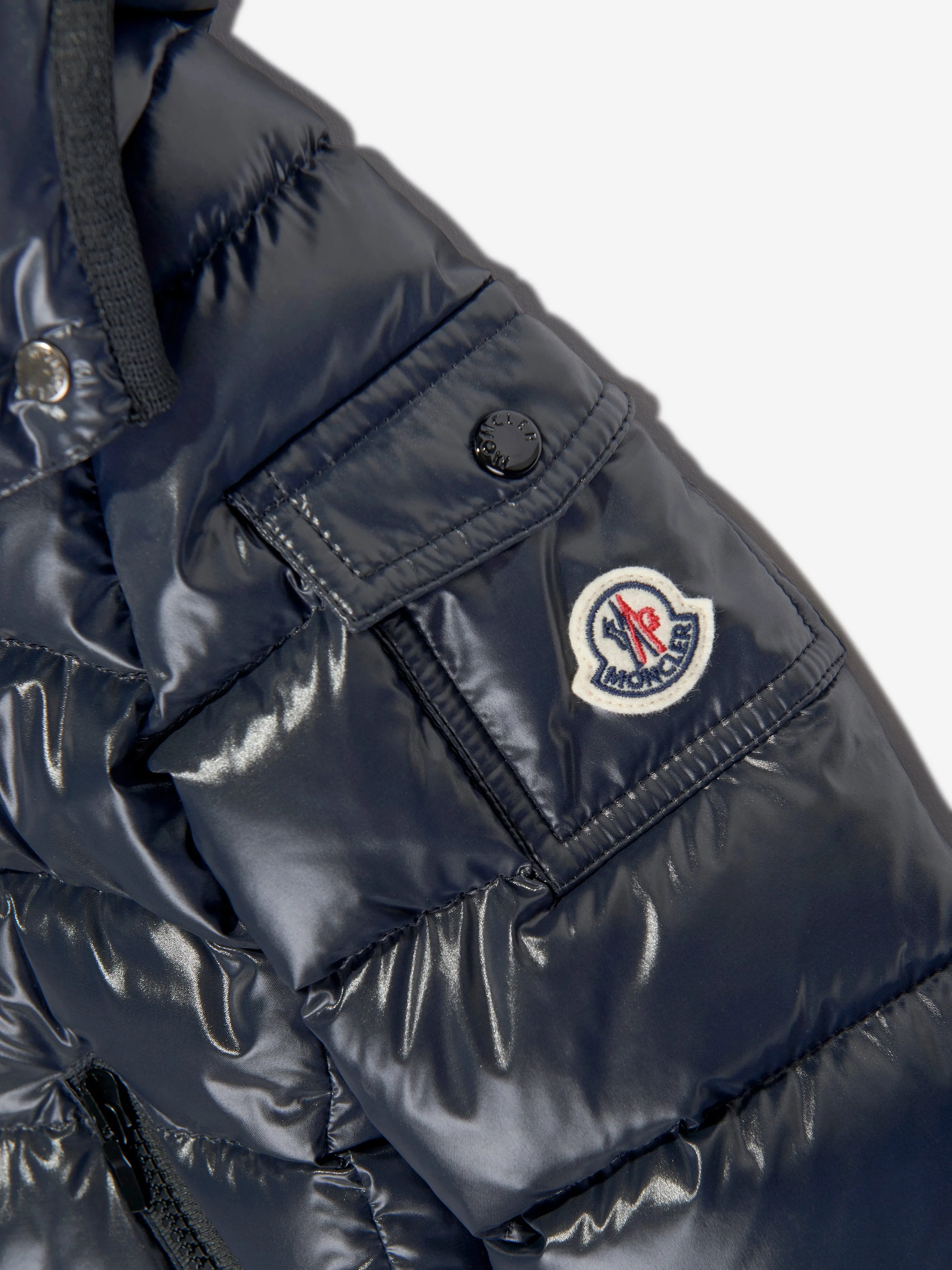 Moncler Enfant Mädchen Daunengefütterte Babyjacke in Marine