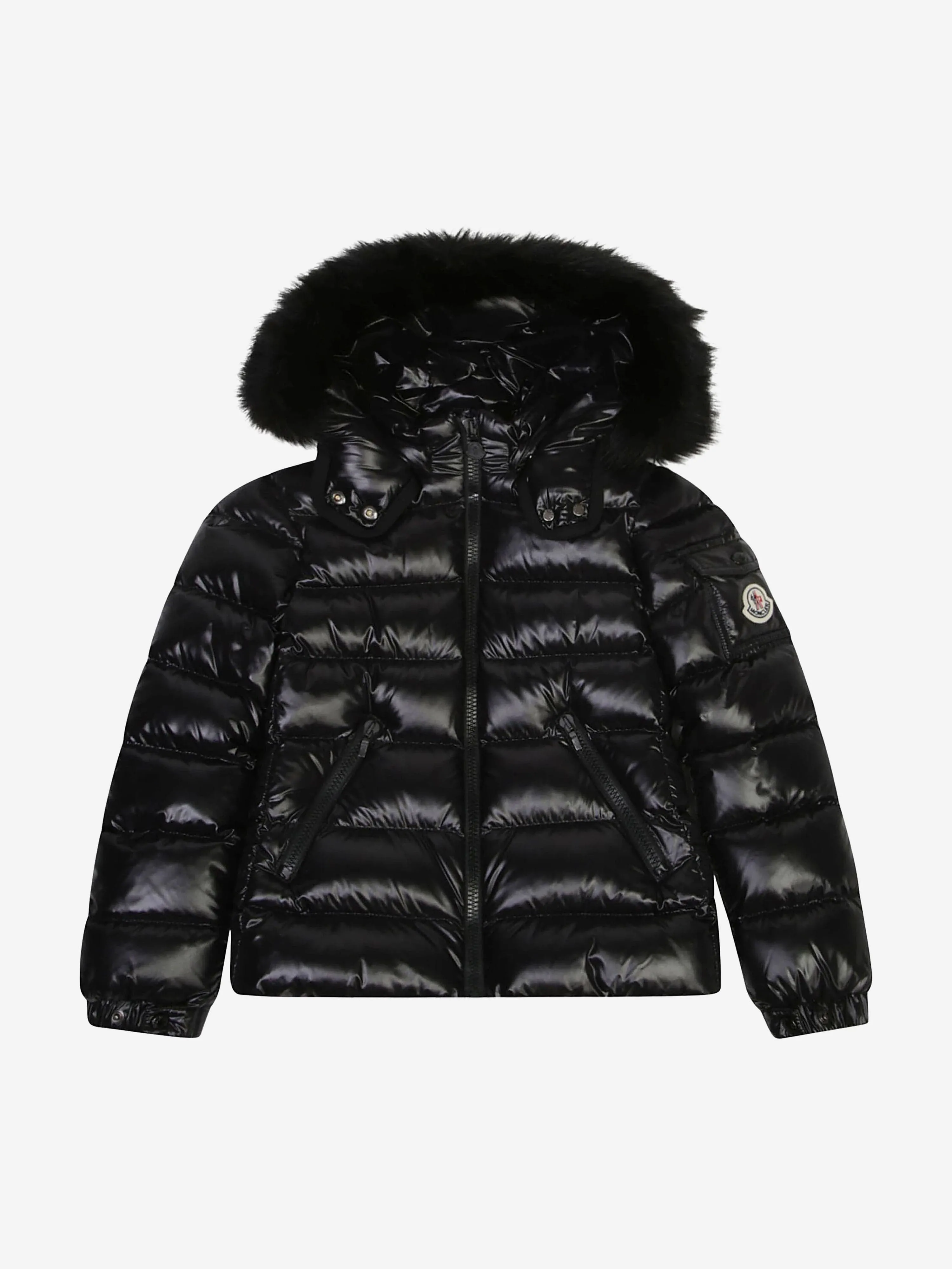 Moncler Enfant Mädchen Daunen gefütterte Badyf Jacke in Schwarz