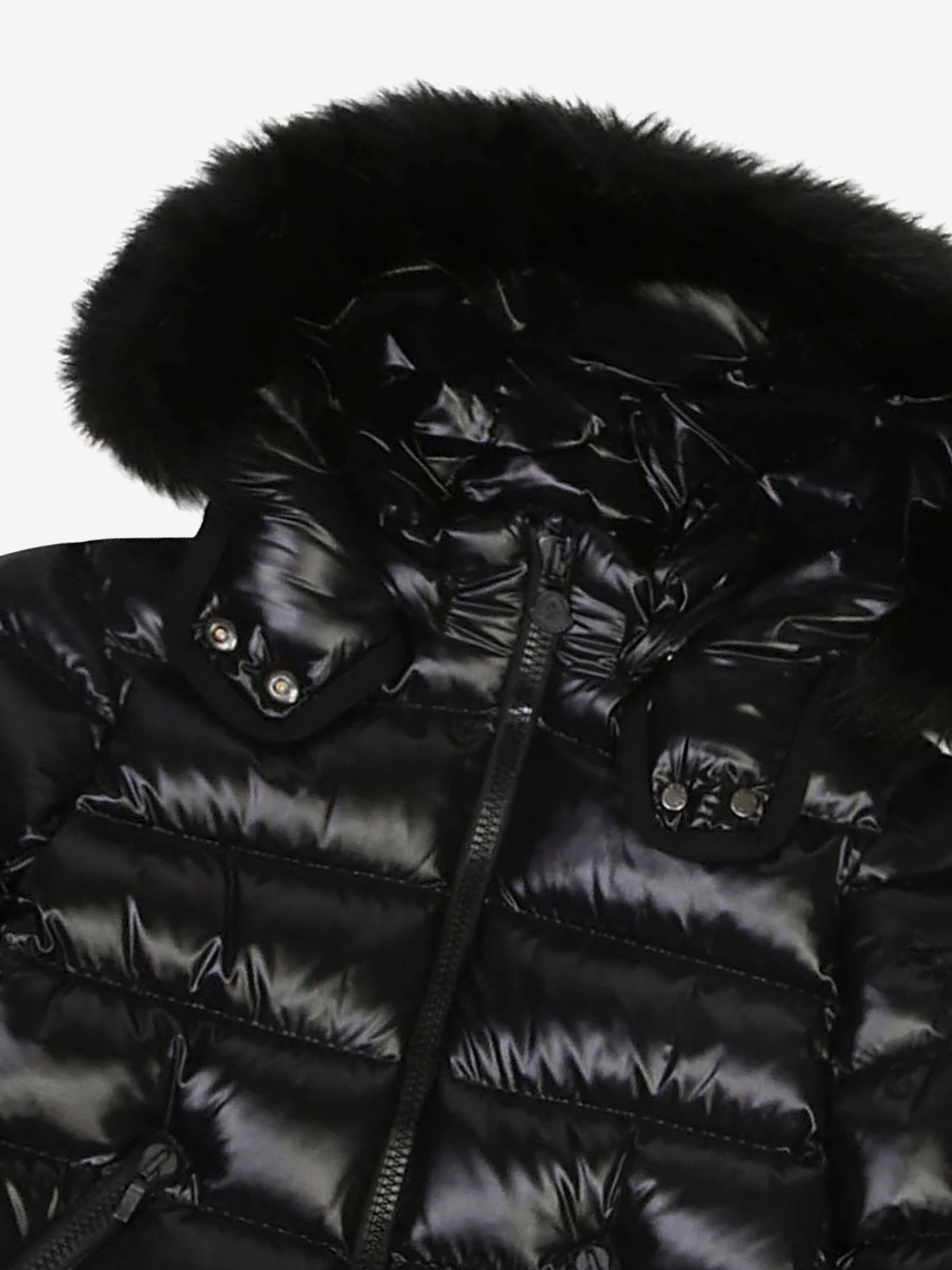 Moncler Enfant Mädchen Daunen gefütterte Badyf Jacke in Schwarz