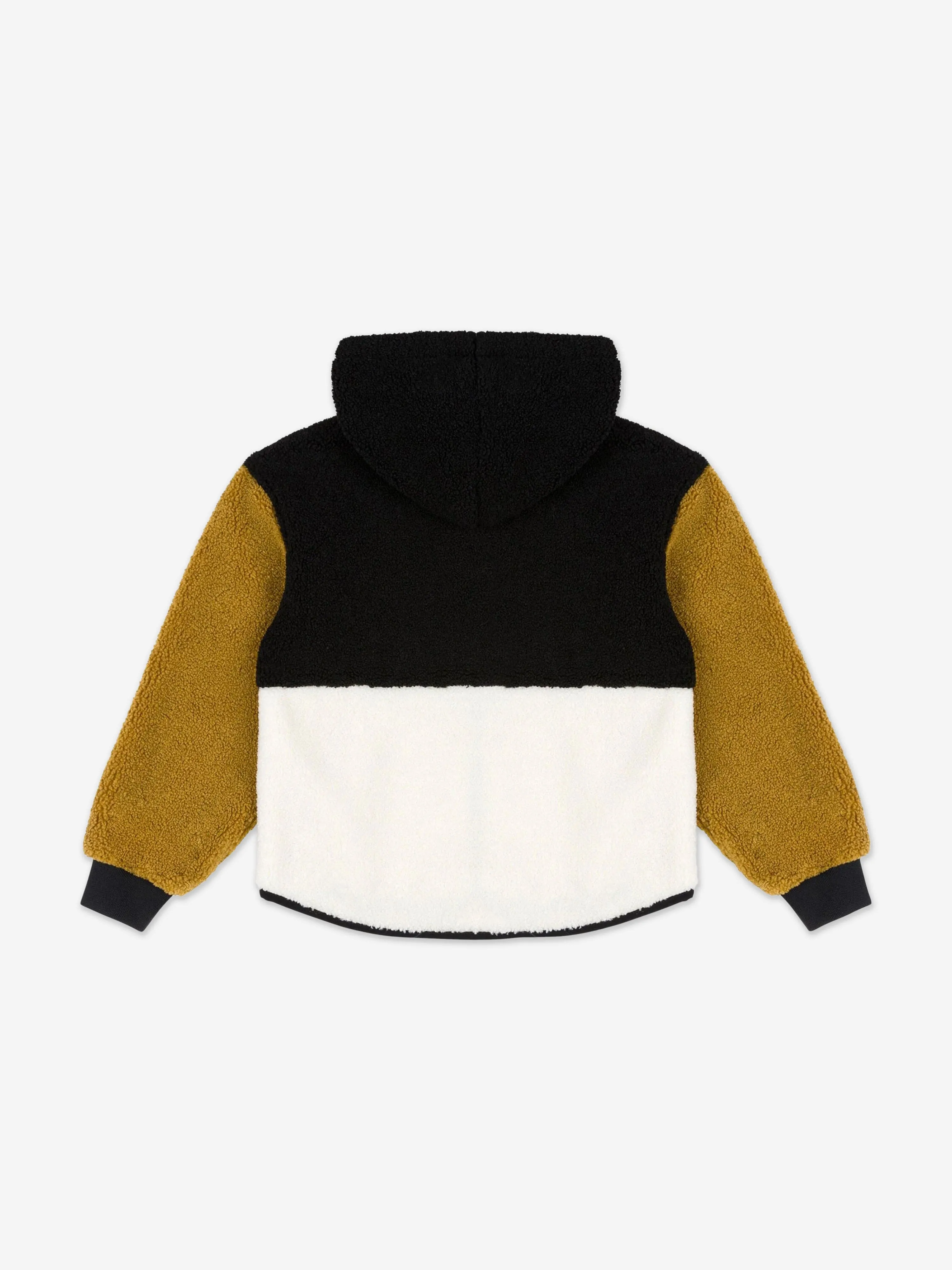 Moschino Kids Bären-Logo Sherpa Jacke in Schwarz