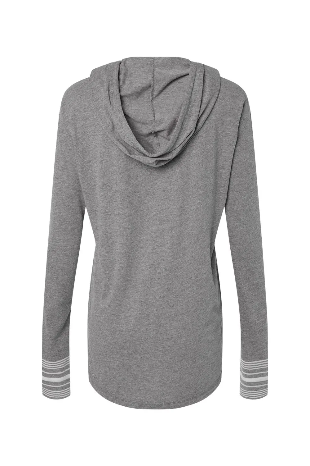 MV Sport Damen meliertes Jersey Kapuzen-T-Shirt Hoodie - Graugrau