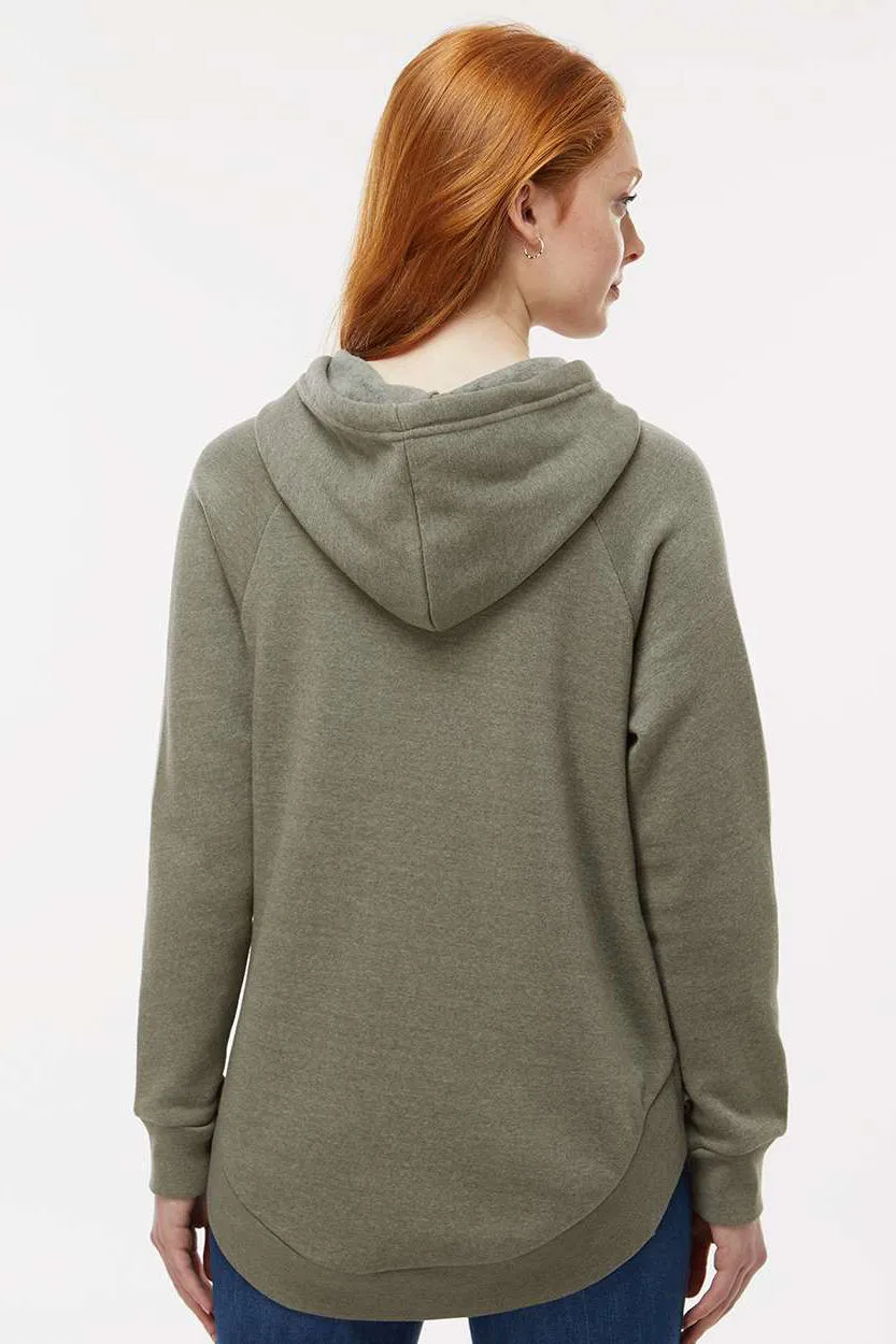 MV Sport Damen Jordan Angel Fleece Kapuzenpullover Hoodie - Staubiges Olivgrün