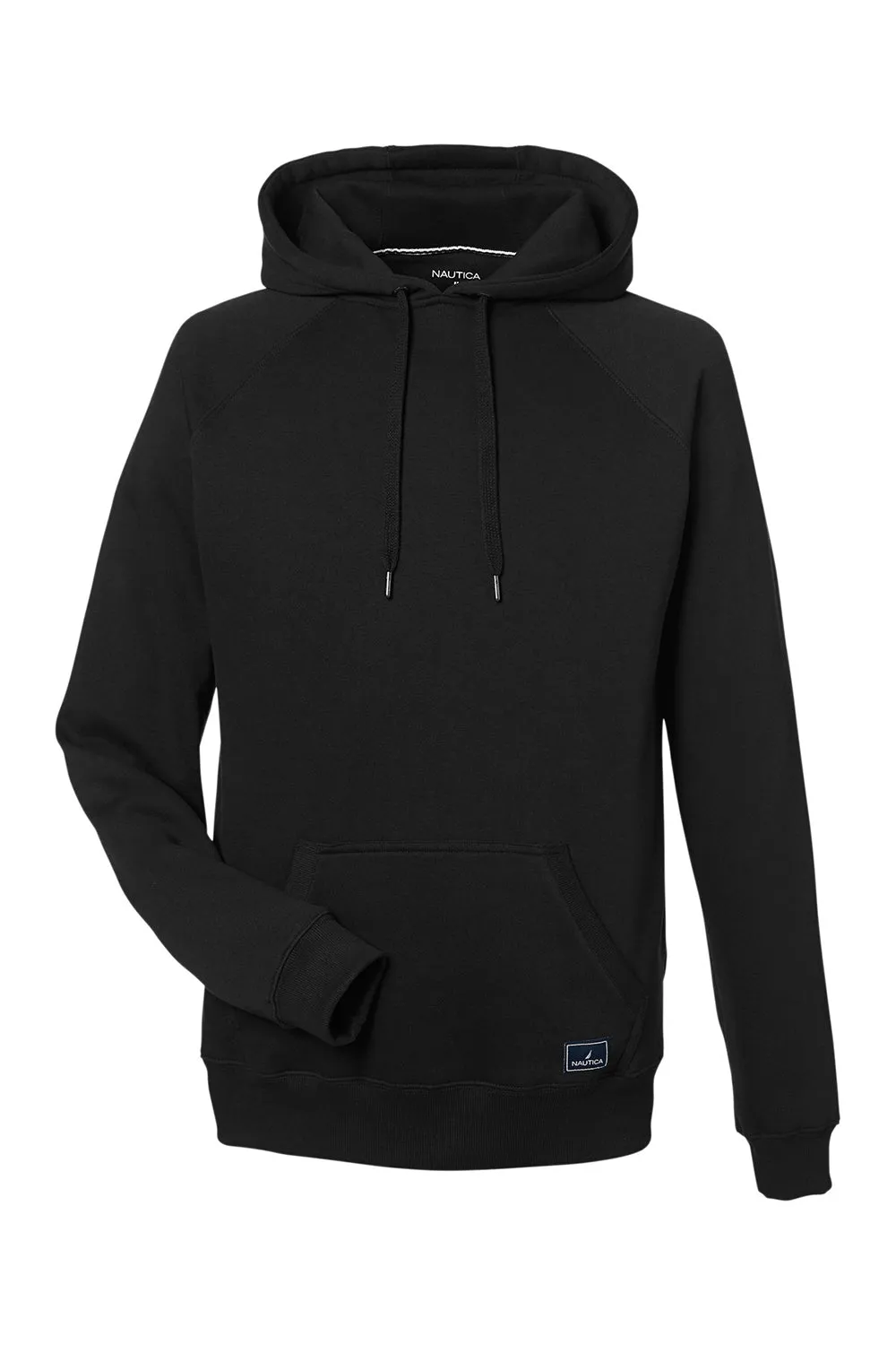 Nautica Herren Anchor Fleece Kapuzenpullover mit Kangaroo-Tasche - Schwarz