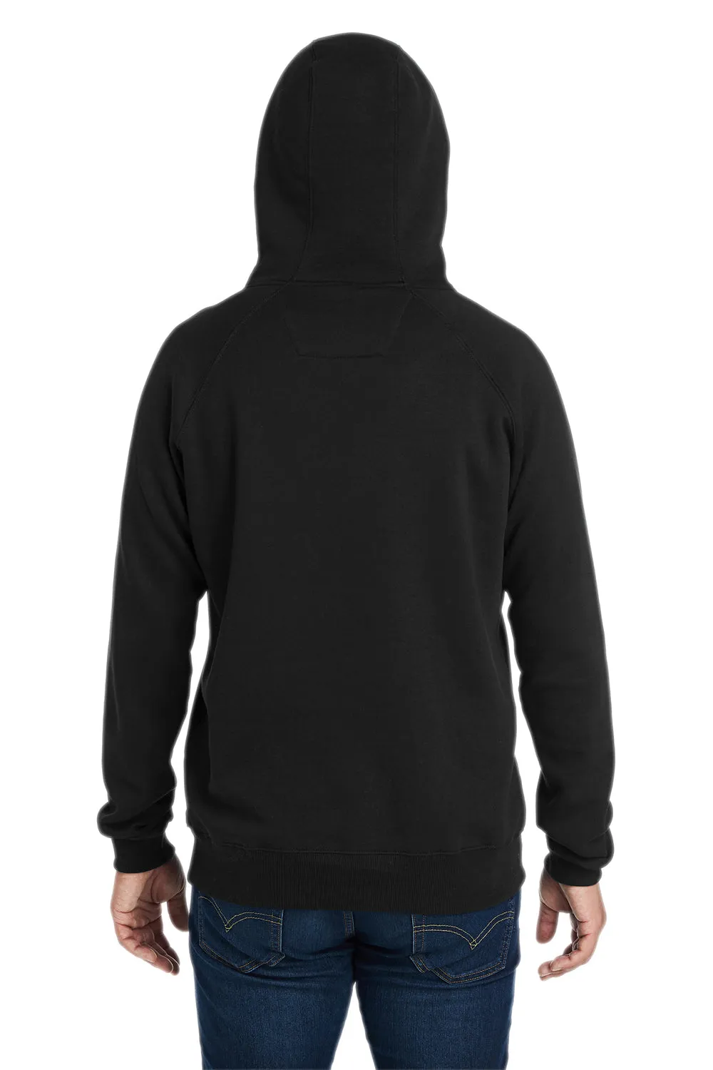 Nautica Herren Anchor Fleece Kapuzenpullover mit Kangaroo-Tasche - Schwarz