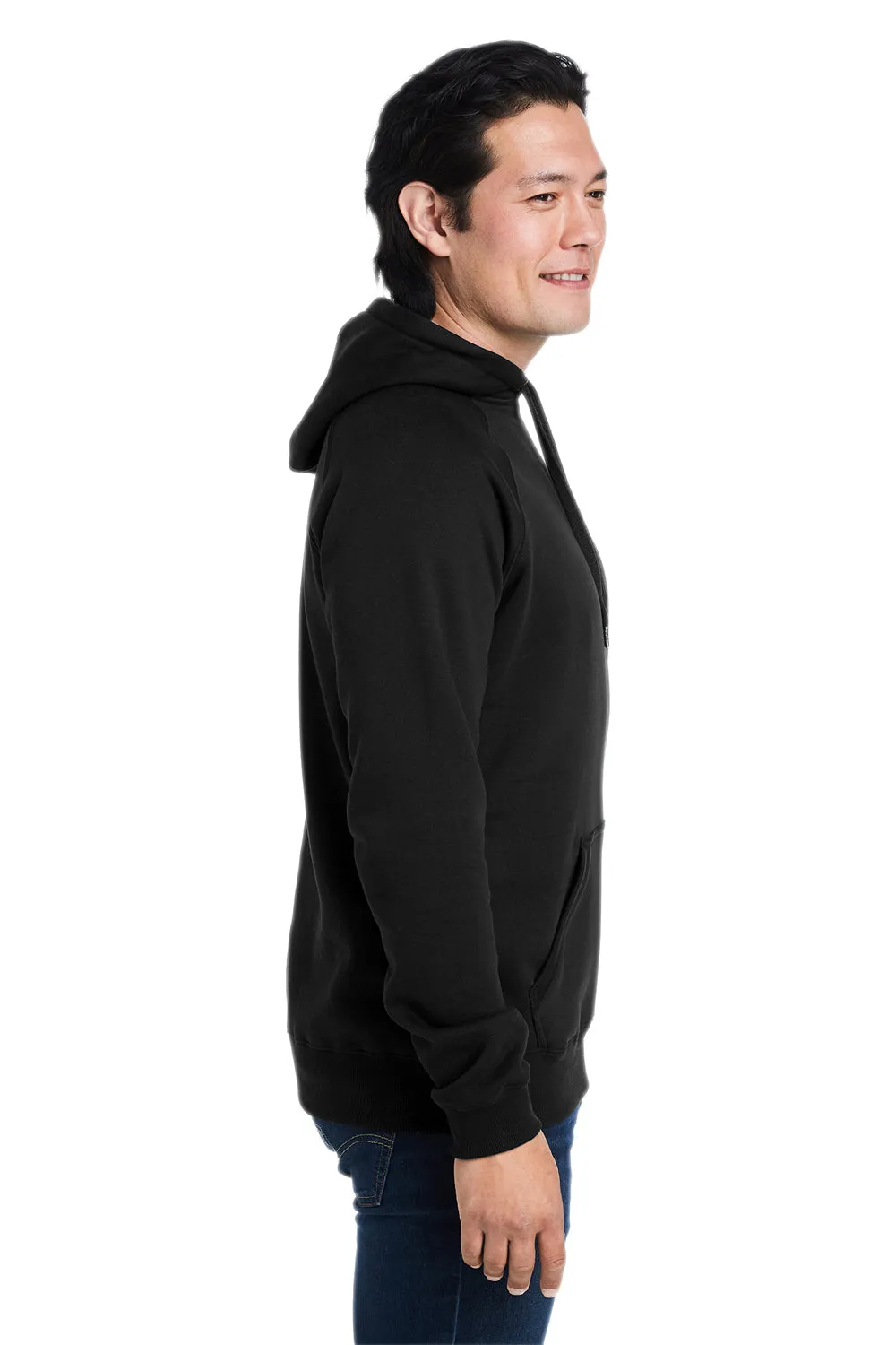 Nautica Herren Anchor Fleece Kapuzenpullover mit Kangaroo-Tasche - Schwarz
