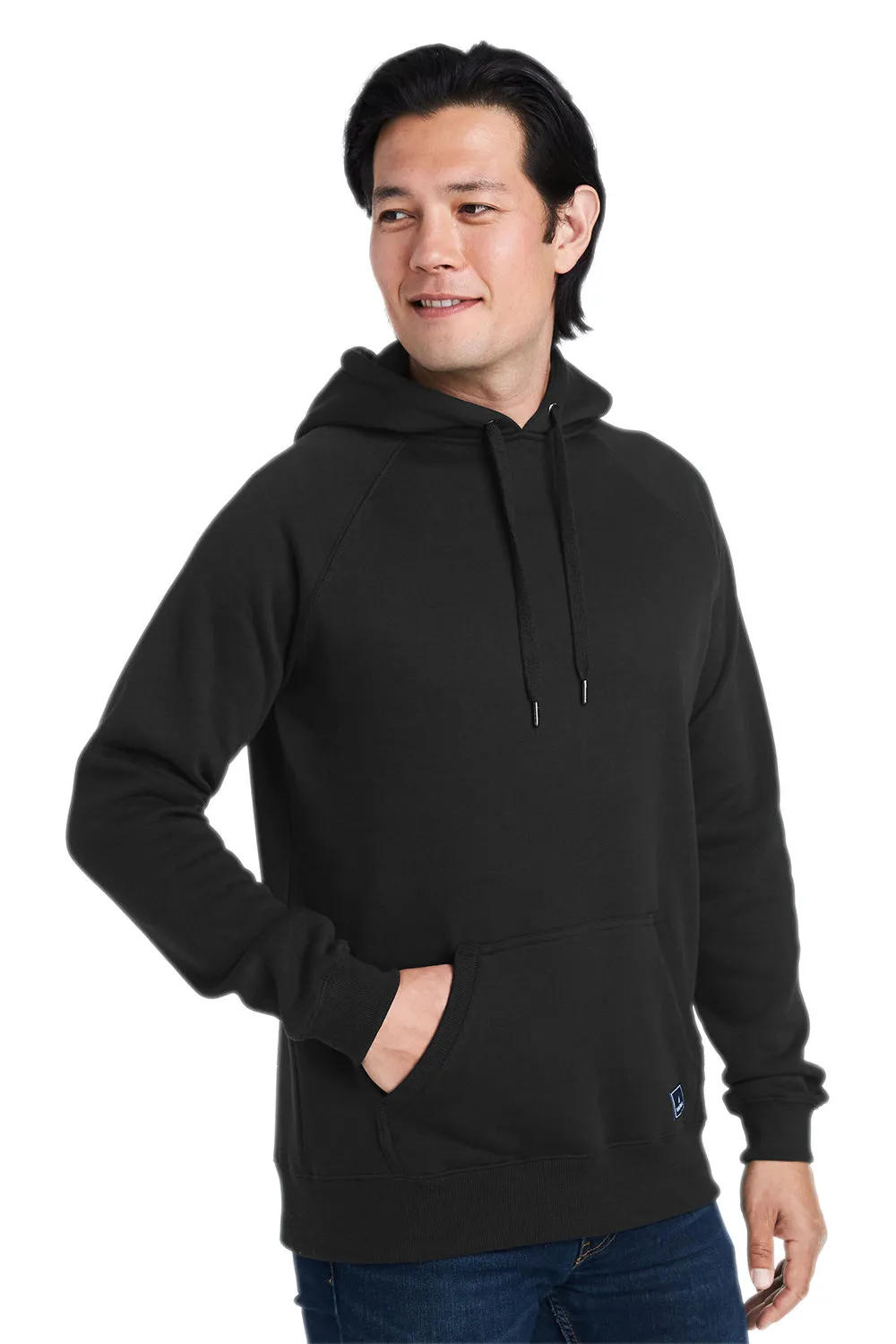 Nautica Herren Anchor Fleece Kapuzenpullover mit Kangaroo-Tasche - Schwarz