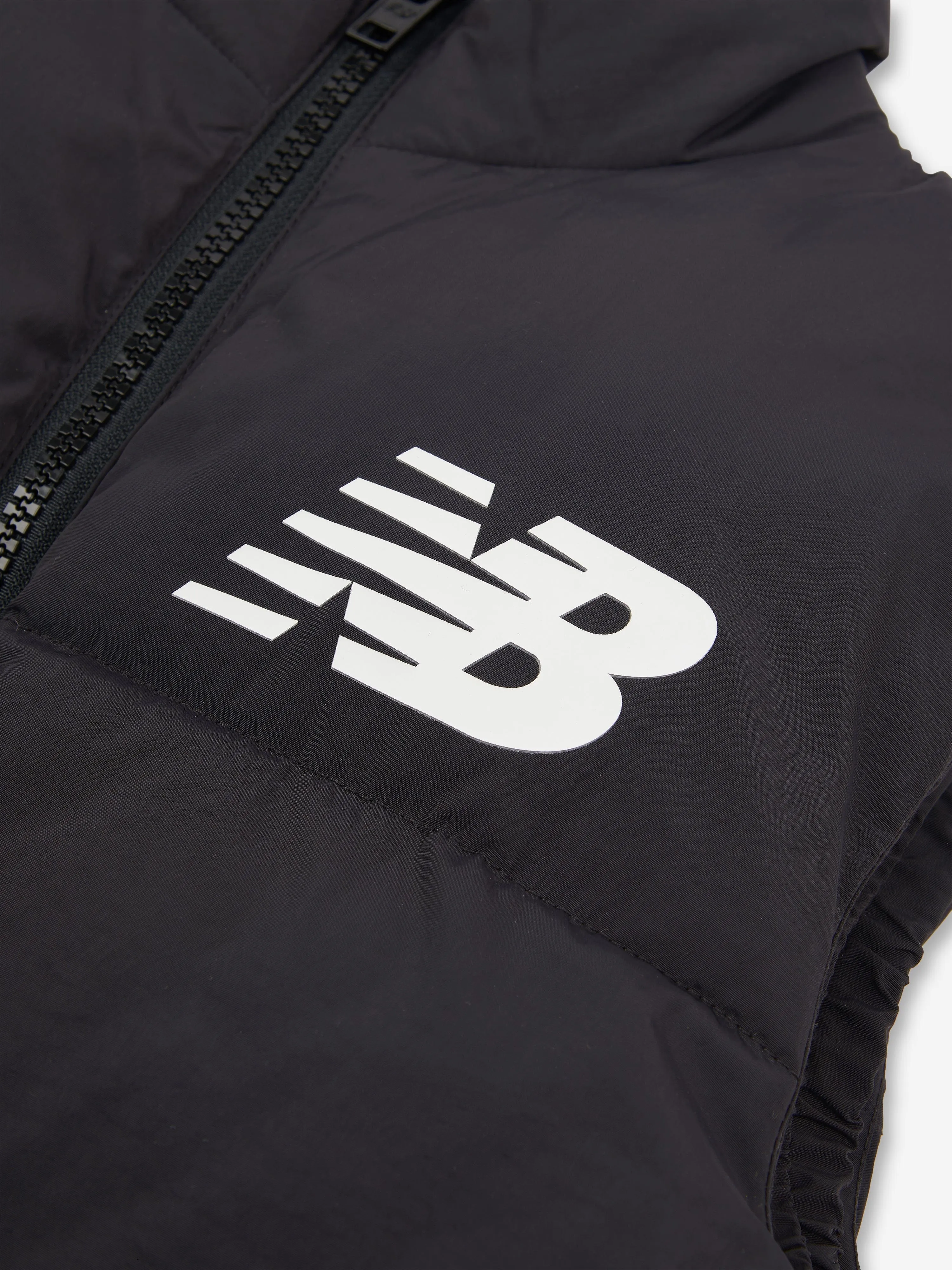 New Balance Jungen Logo Steppweste in Schwarz