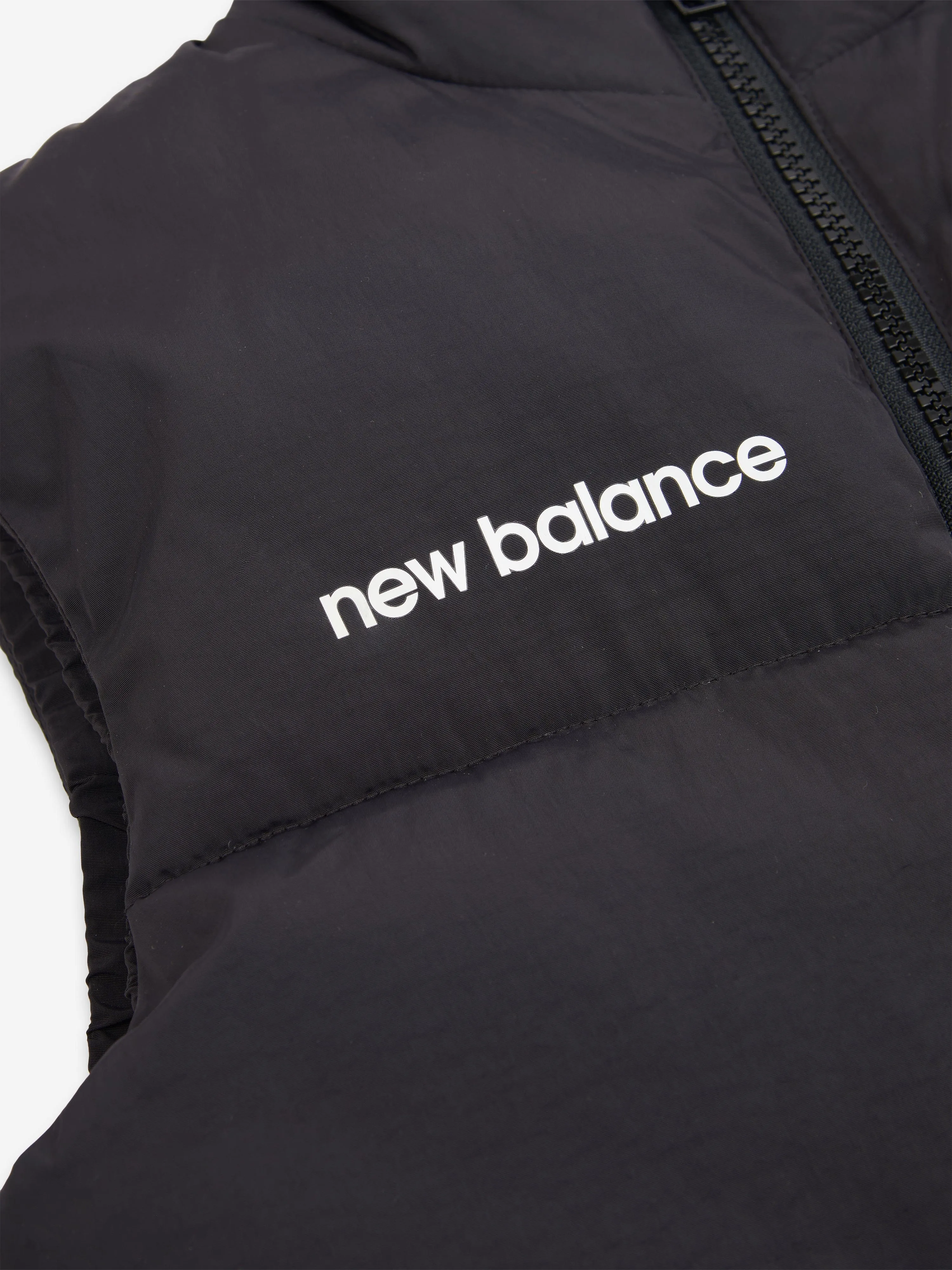 New Balance Jungen Logo Steppweste in Schwarz