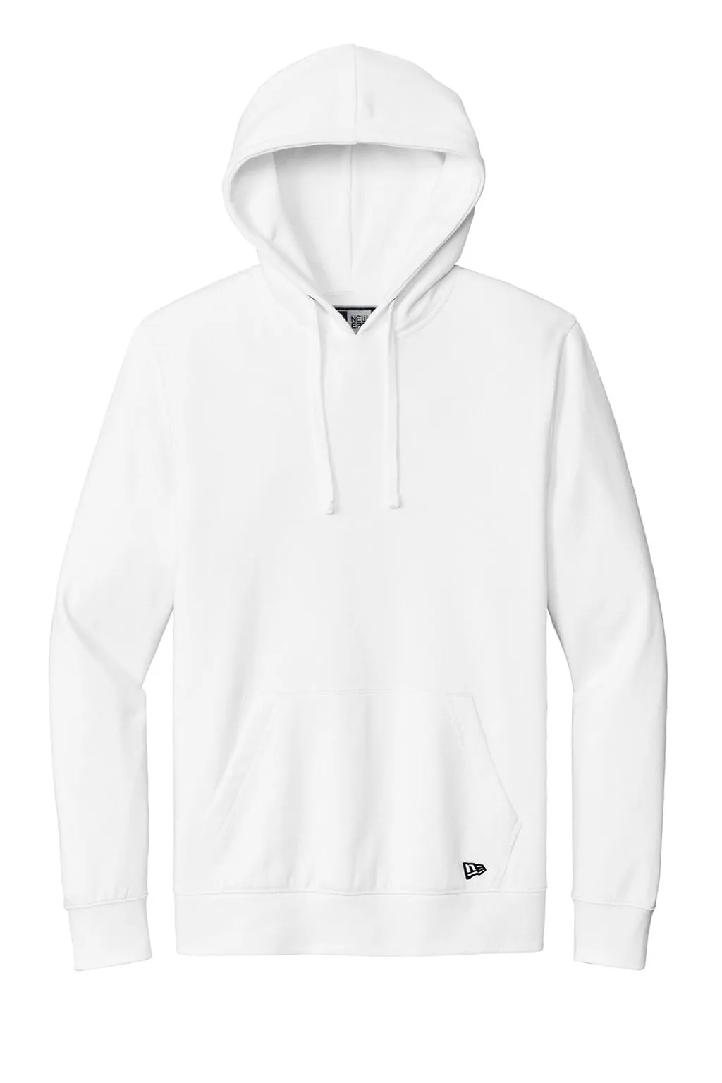 New Era Herren Comeback Fleece Kapuzenpullover Hoodie mit Kangaroo-Tasche - Weiß