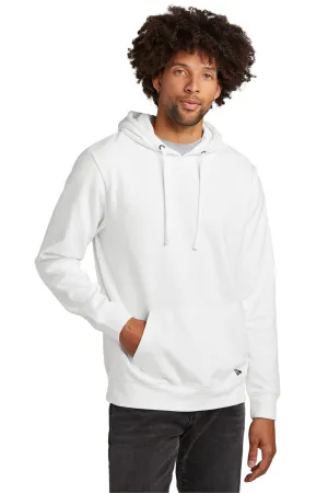 New Era Herren Comeback Fleece Kapuzenpullover Hoodie mit Kangaroo-Tasche - Weiß
