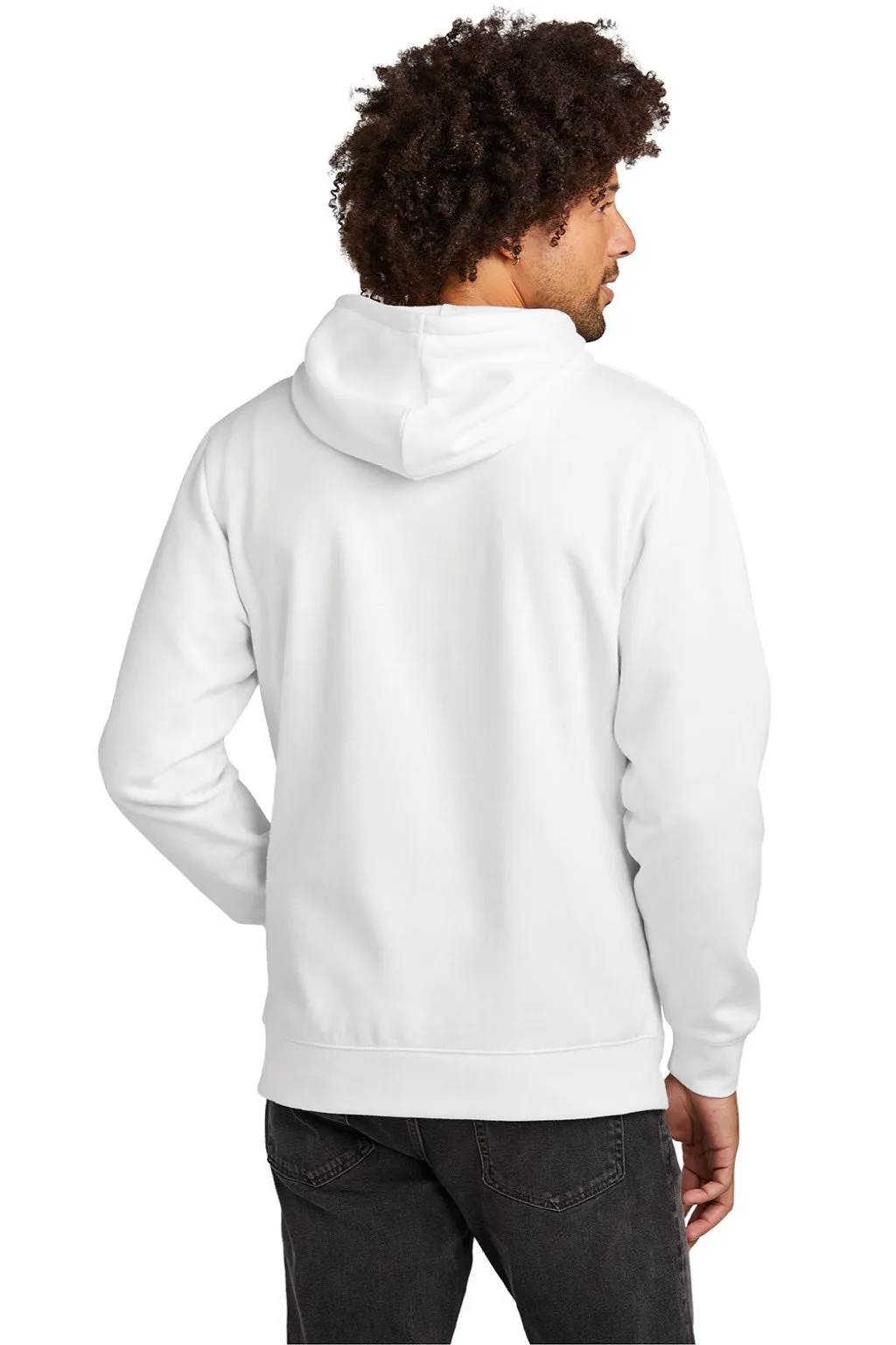 New Era Herren Comeback Fleece Kapuzenpullover Hoodie mit Kangaroo-Tasche - Weiß