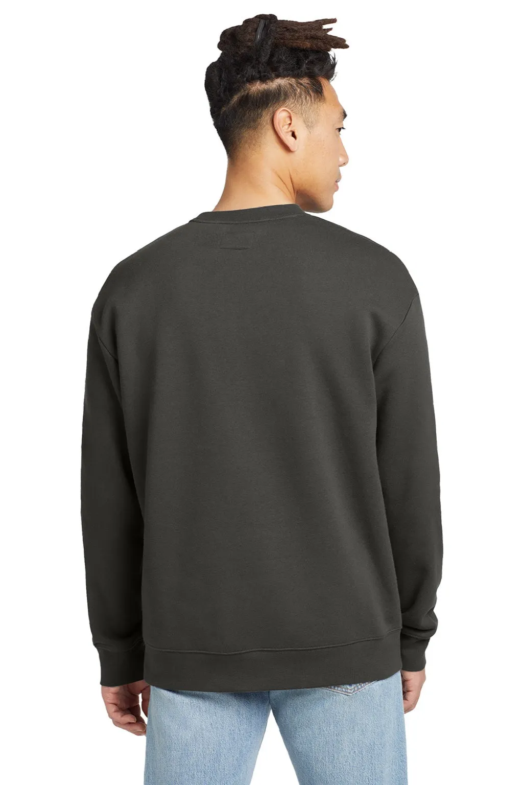 New Era Herren Heritage Fleece Crewneck Sweatshirt mit Tasche - Graugrau