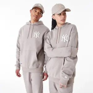 New Era Sweatshirts und Hoodies New York Yankees League Essential Beige Übergroßer Pullover Hoodie