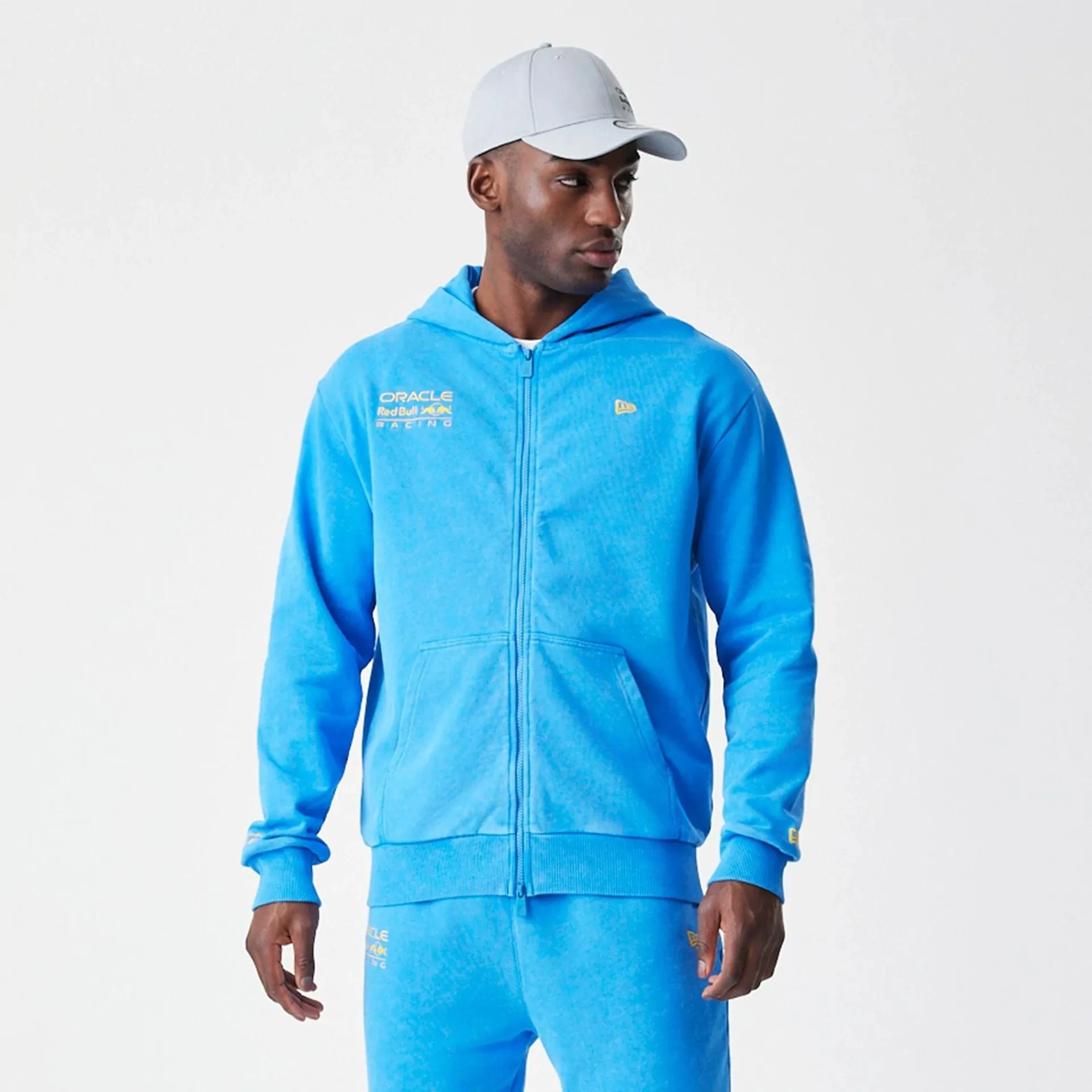 New Era Sweatshirts und Hoodies Red Bull Racing Blau Übergroße Full-Zip-Hoodie