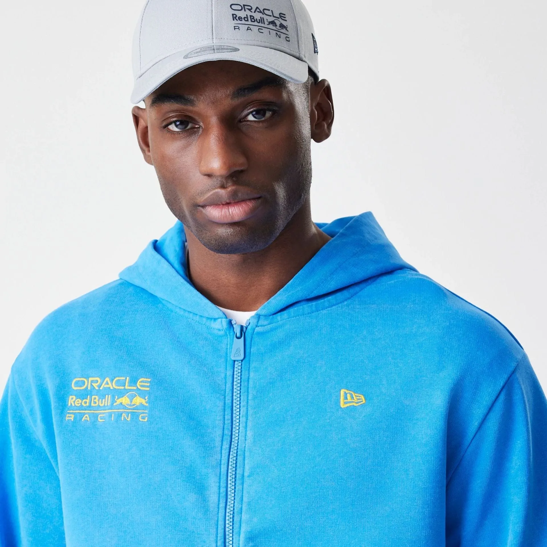 New Era Sweatshirts und Hoodies Red Bull Racing Blau Übergroße Full-Zip-Hoodie