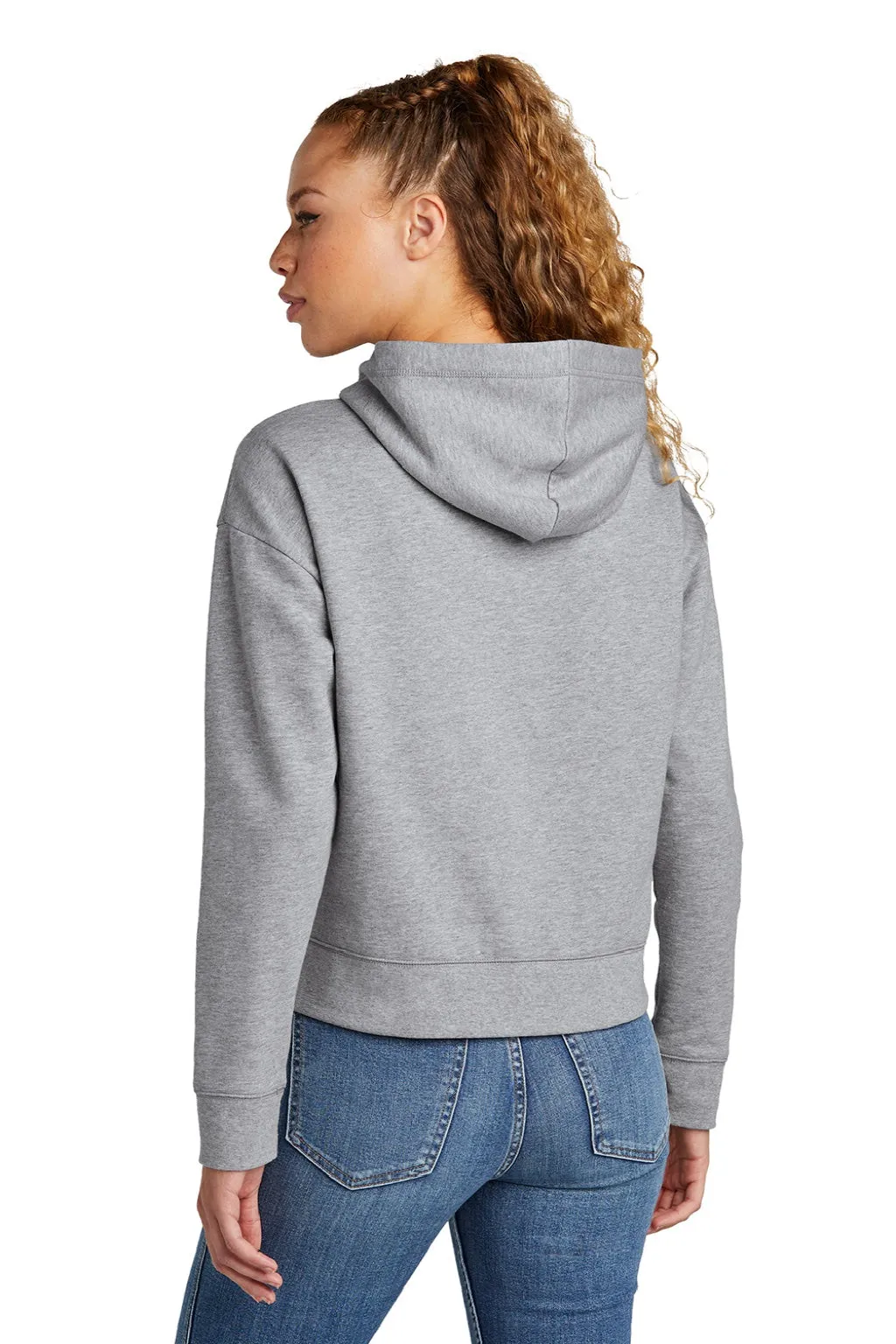 New Era Damen Comeback Fleece Kapuzenpullover mit Kangaroo-Tasche - Heather Grey