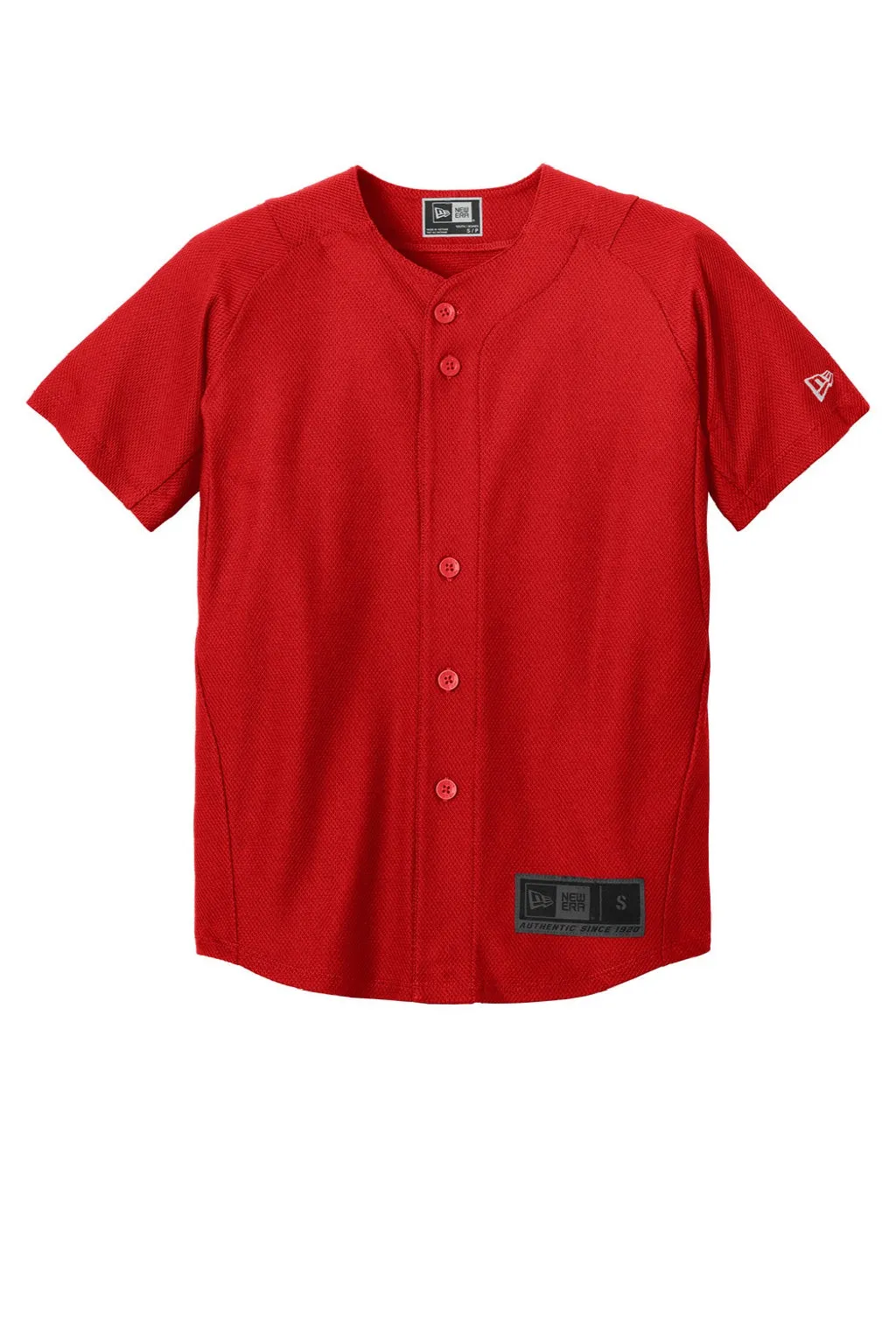 New Era Jugend Diamond Era Feuchtigkeitstransportierendes Kurzarmtrikot - Scharlachrot