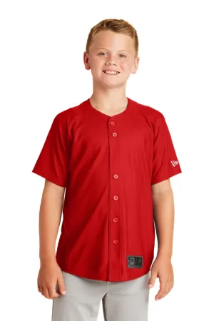 New Era Jugend Diamond Era Feuchtigkeitstransportierendes Kurzarmtrikot - Scharlachrot