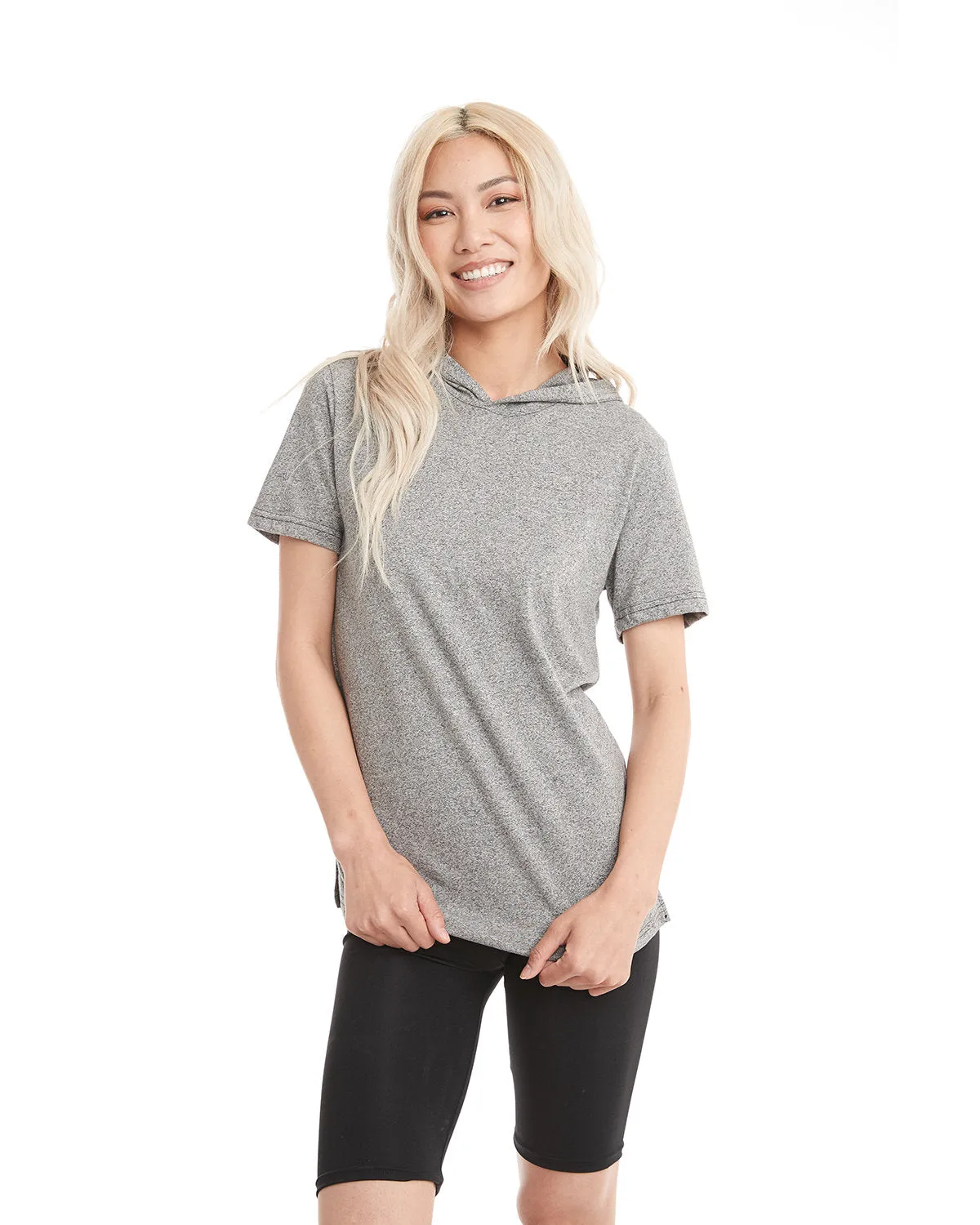 Next Level 2022 Unisex Mock Twist Kurzarm Hoody T-Shirt