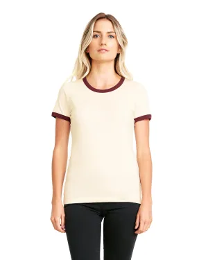 Next Level 3904 Damen-Ringer-T-Shirt
