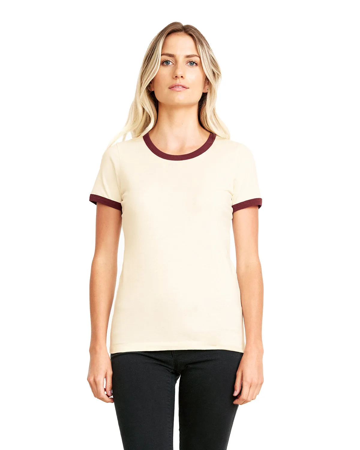 Next Level 3904 Damen-Ringer-T-Shirt