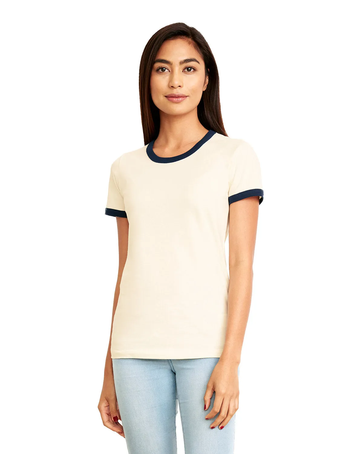 Next Level 3904 Damen-Ringer-T-Shirt