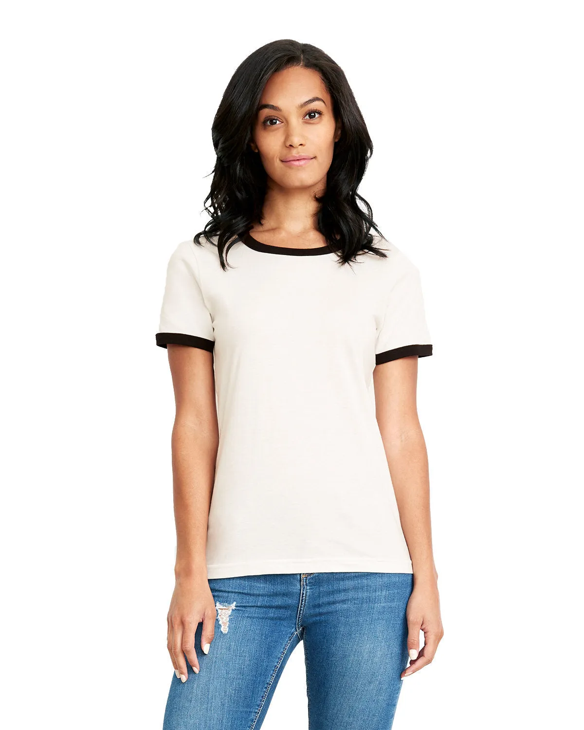 Next Level 3904 Damen-Ringer-T-Shirt
