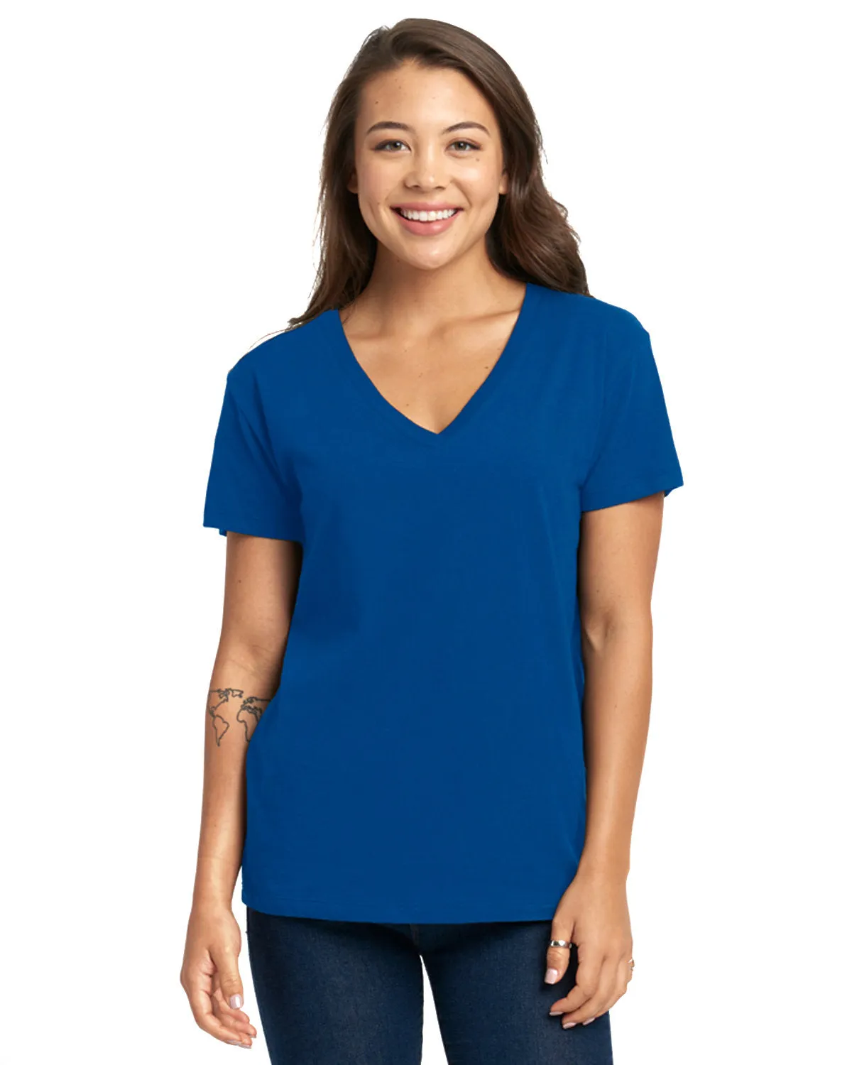 Next Level 3940 Damen V-Neck T-Shirt mit lockerer Passform
