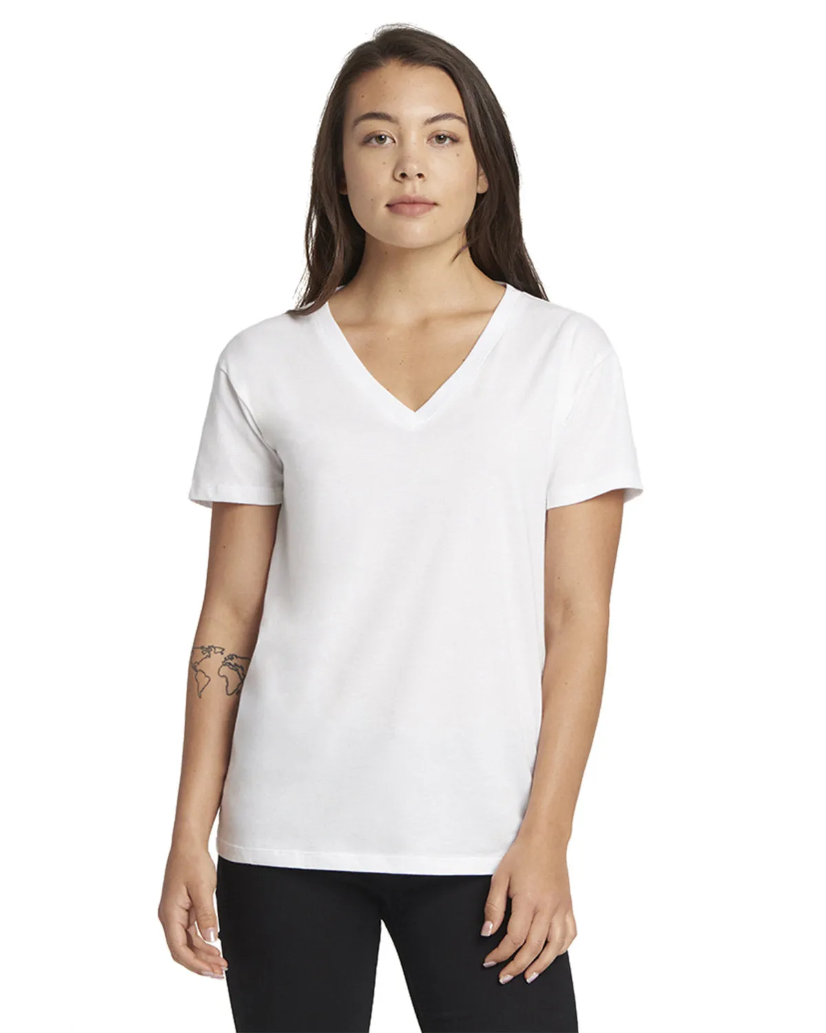 Next Level 3940 Damen V-Neck T-Shirt mit lockerer Passform