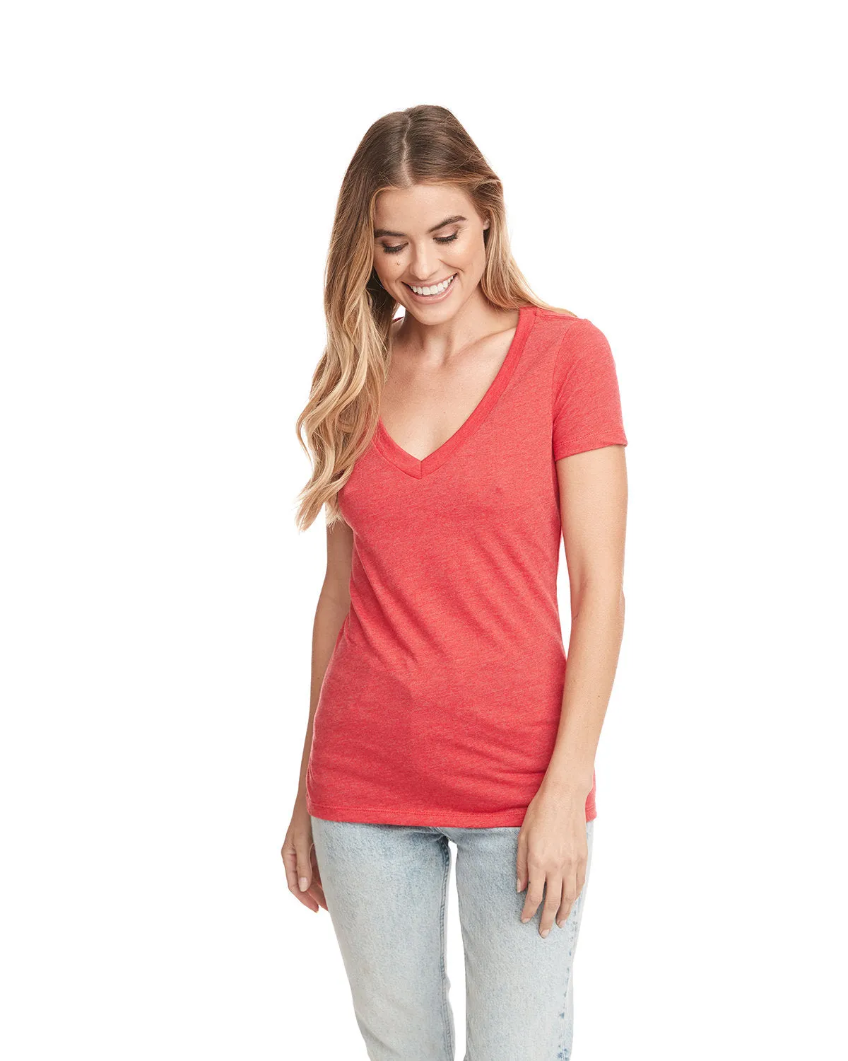 Next Level 6640 Damen CVC T-Shirt mit tiefem V-Ausschnitt