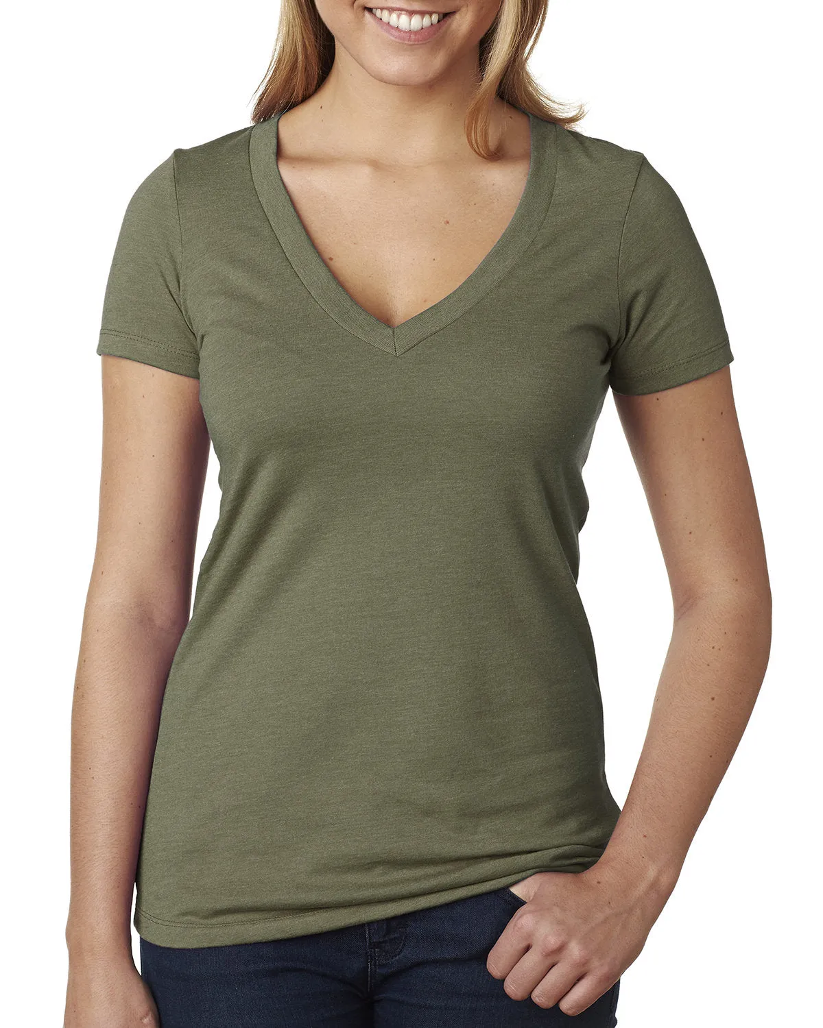 Next Level 6640 Damen CVC T-Shirt mit tiefem V-Ausschnitt
