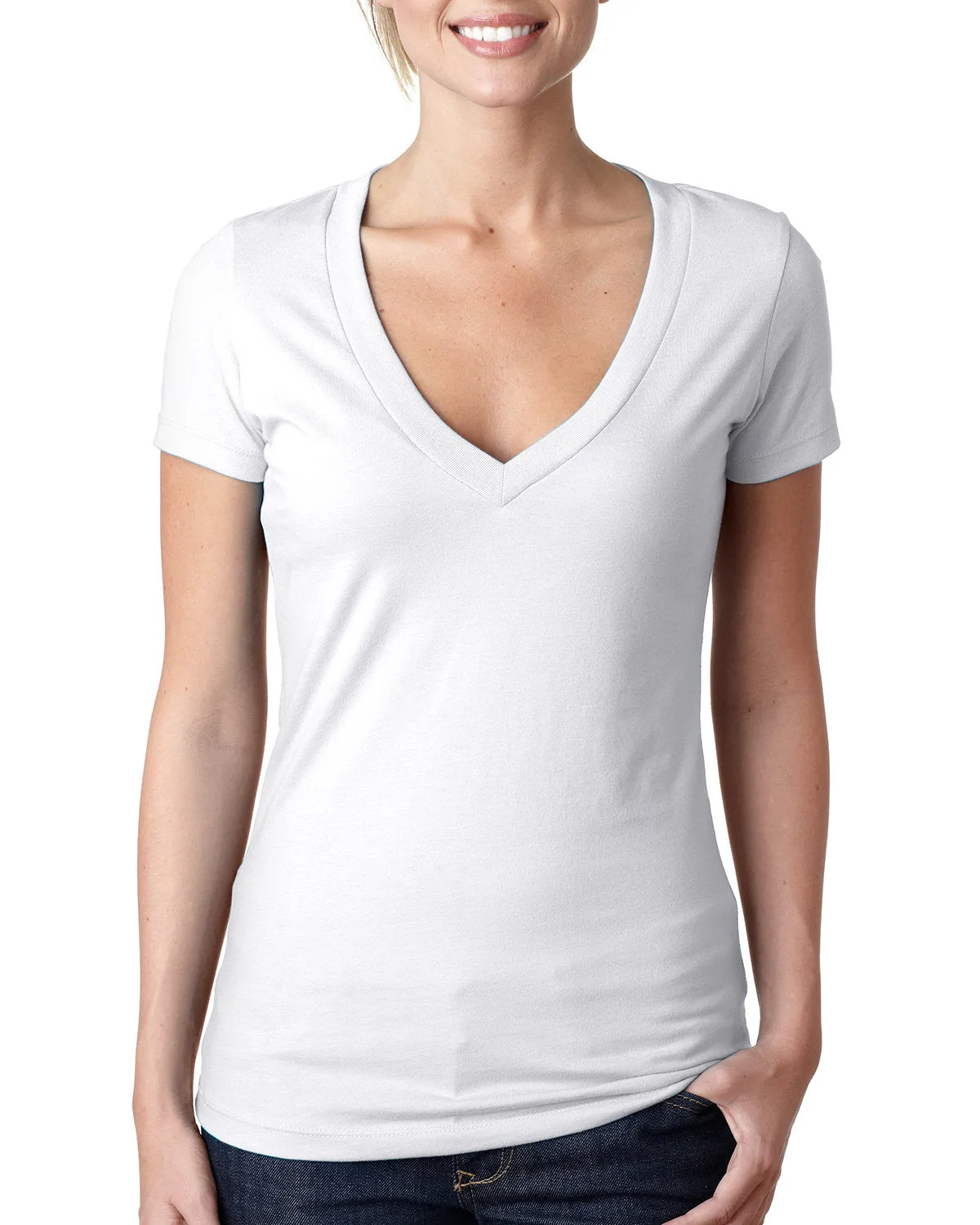 Next Level 6640 Damen CVC T-Shirt mit tiefem V-Ausschnitt