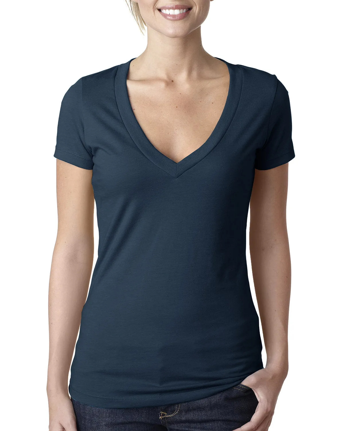Next Level 6640 Damen CVC T-Shirt mit tiefem V-Ausschnitt