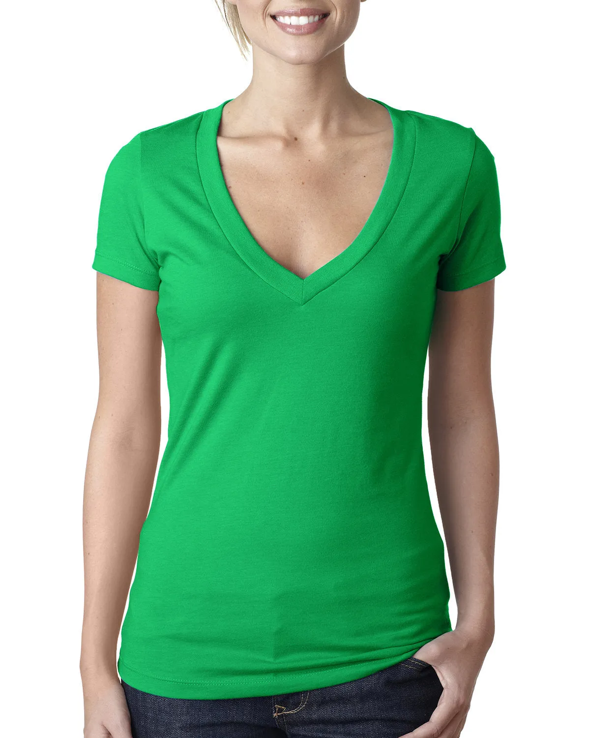 Next Level 6640 Damen CVC T-Shirt mit tiefem V-Ausschnitt
