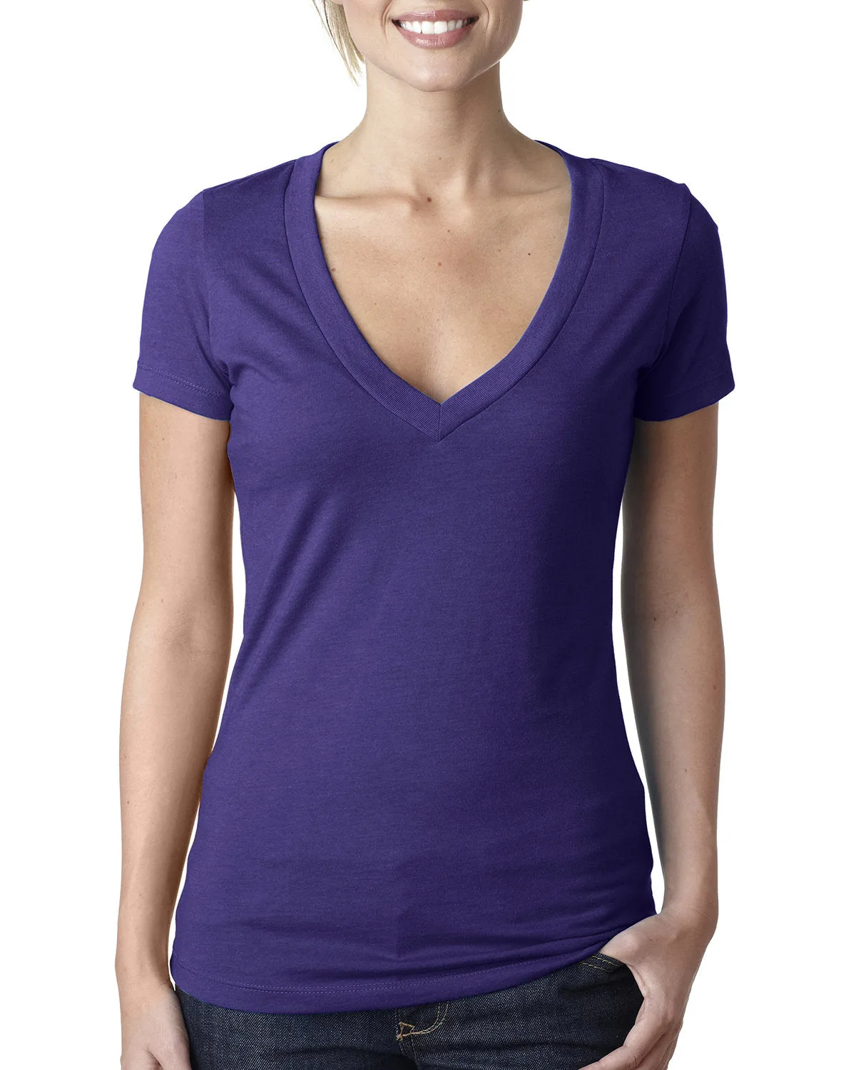 Next Level 6640 Damen CVC T-Shirt mit tiefem V-Ausschnitt