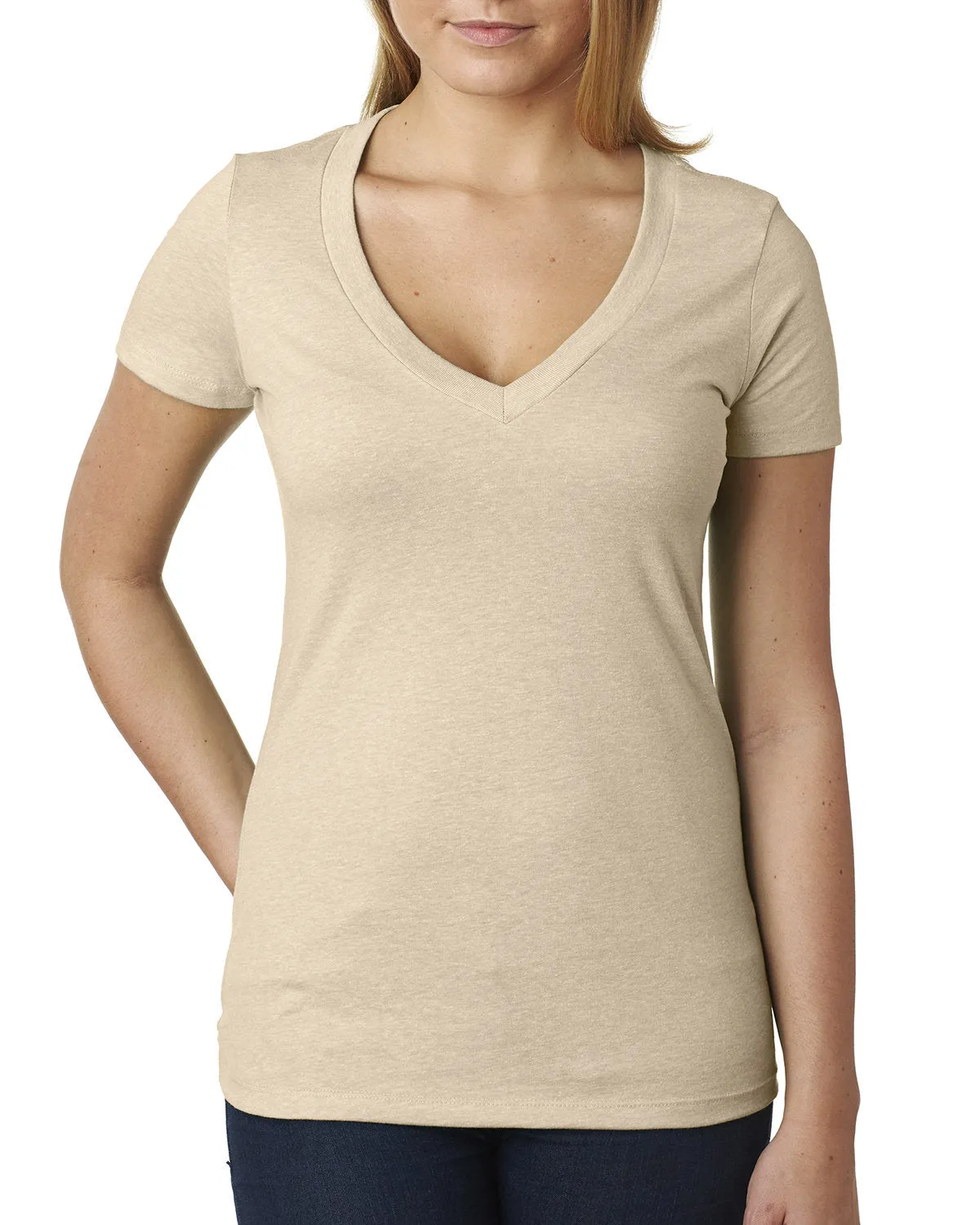 Next Level 6640 Damen CVC T-Shirt mit tiefem V-Ausschnitt