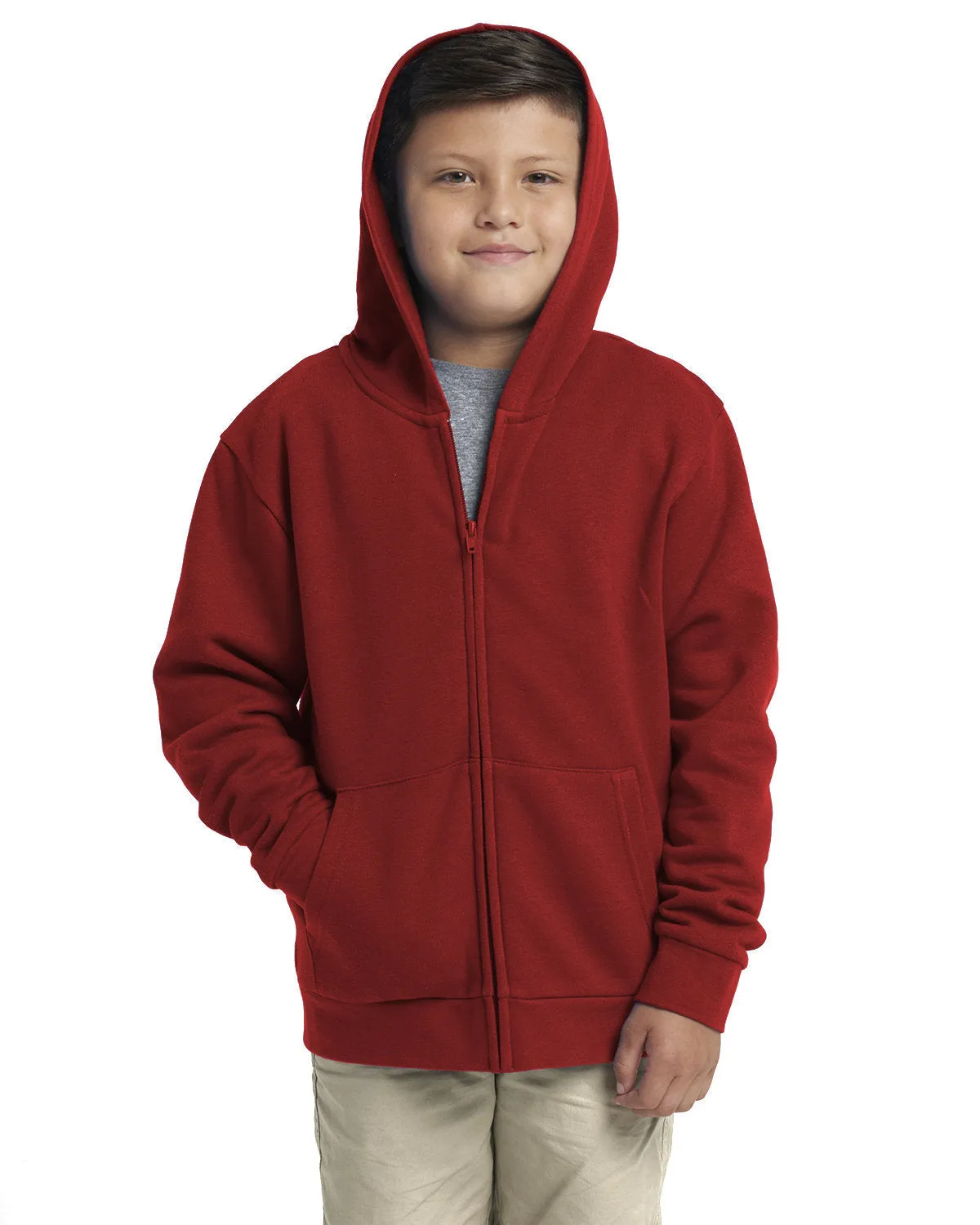 Next Level 9103 Jugend-Reißverschluss-Hoodie